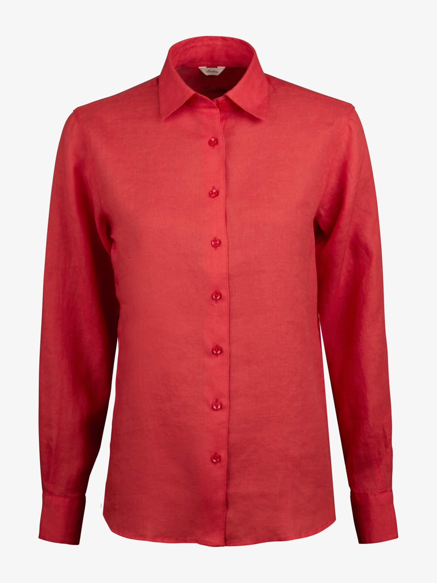 Stenströms Leinenhemdbluse Orange Siri | Damen | Hemden & Blusen für Damen | Classic | Größe: 38 | Orange | Solid | Lange Ärmel
