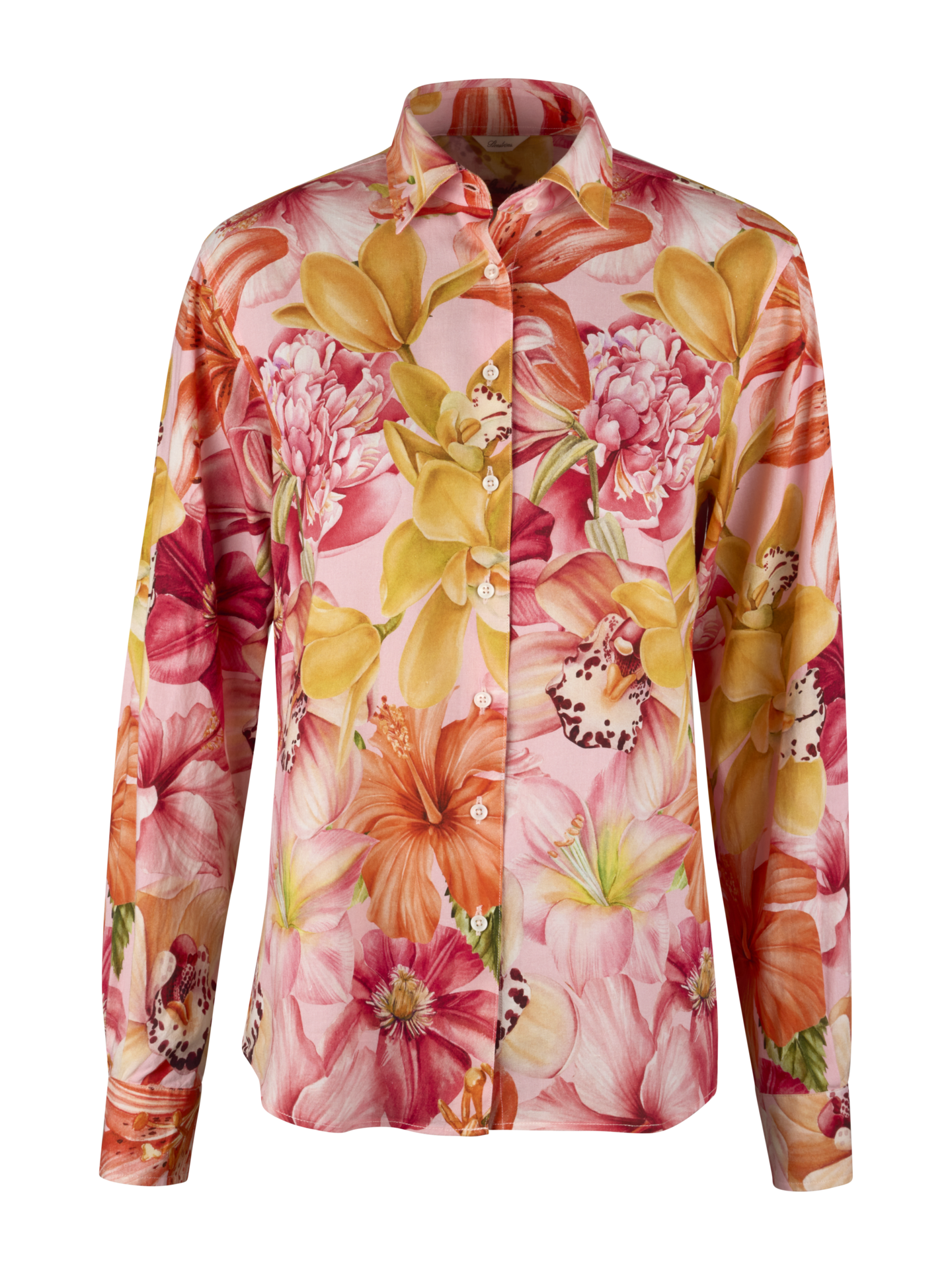 Stenströms Siri Mörkrosa Blommig Skjorta | Damskjortor & Blusar | Storlek: 40 |