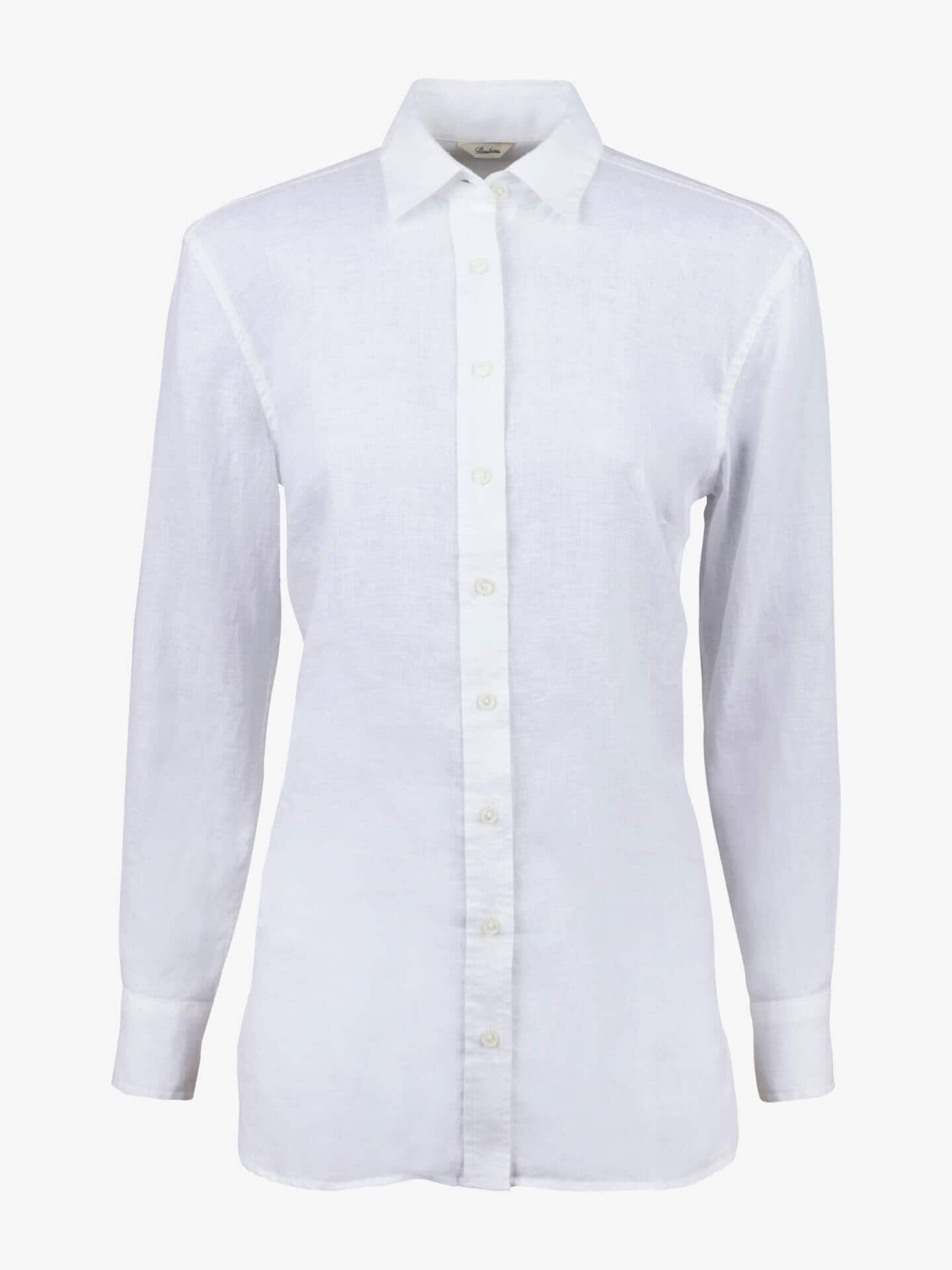 Stenströms Sammi Vit Linneskjorta | Dam | Damskjortor & Blusar | Oversize | Storlek: 40 | Vit | Lång Ärm