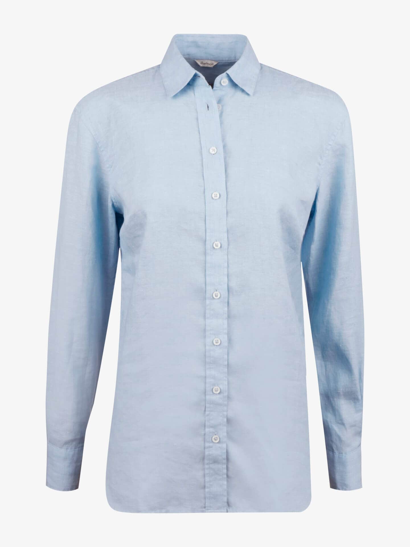 Stenströms Blaue Hemdbluse aus Leinen Sammi | Damen | Hemden & Blusen für Damen | Oversize | Größe: 46 | Blau | Lange Ärmel