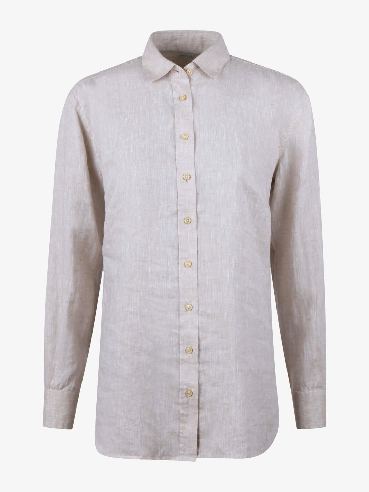 Stenströms Sammi Ljusbeige Linneskjorta | Dam | Damskjortor & Blusar | Oversize | Storlek: 44 | Beige | Lång Ärm