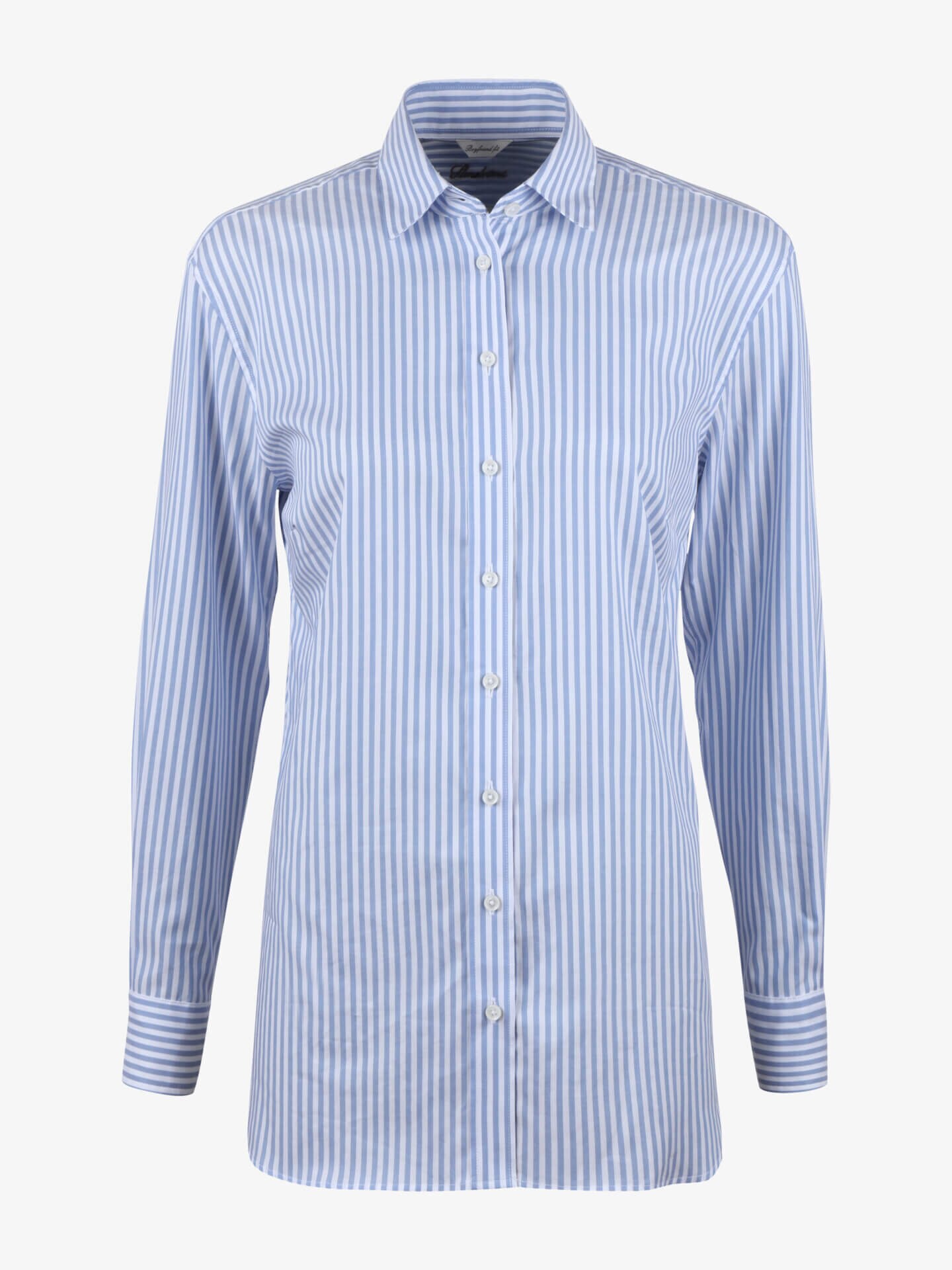 Stenströms Sammi Blå Boyfriend Randig Skjorta | Dam | Damskjortor & Blusar | Oversize | Storlek: 46 | Ljusblå | Lång Ärm