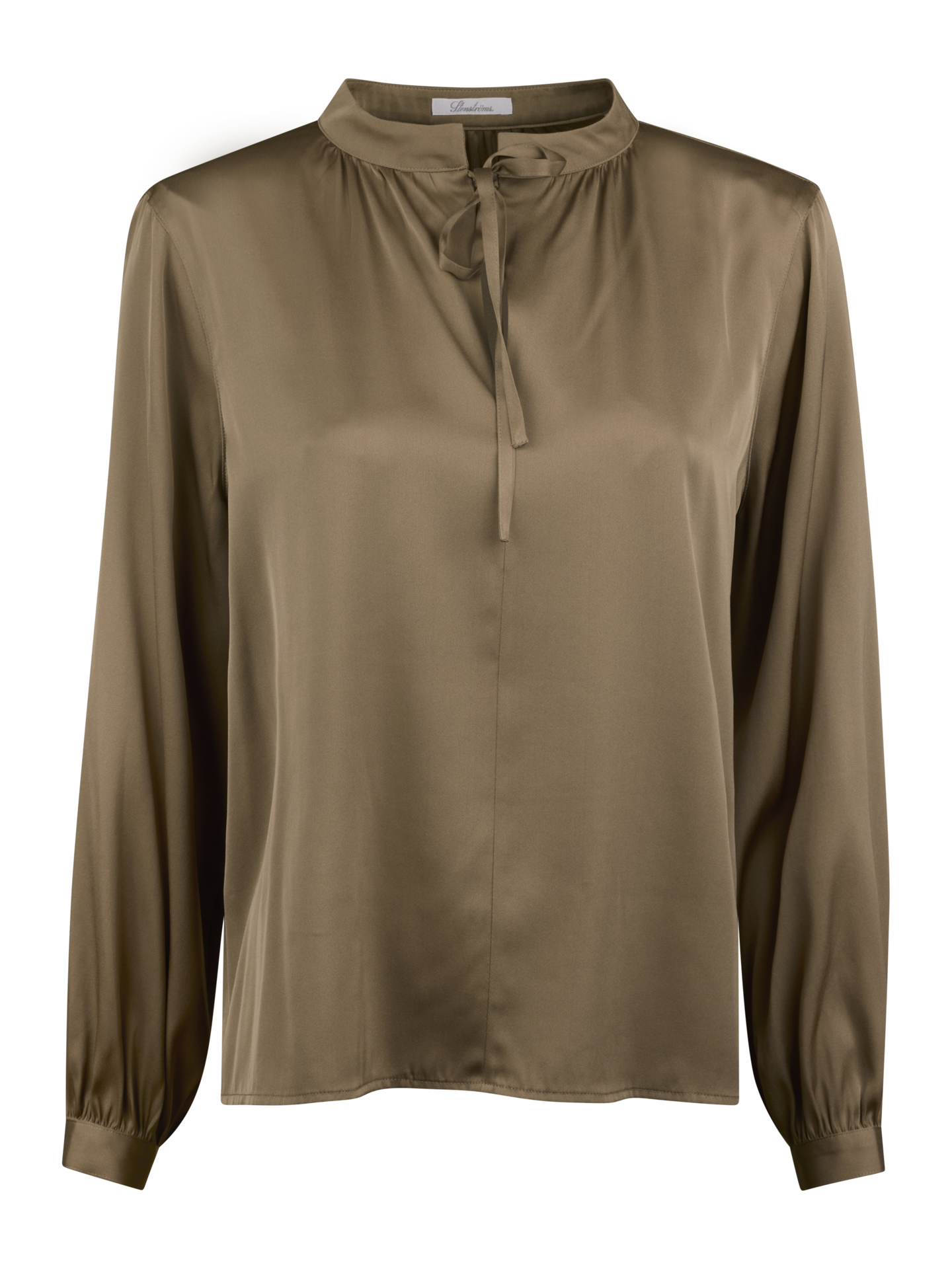 Stenströms Janelle Beige Sidenskjorta | Dam | Damskjortor & Blusar | Storlek: 44 | Beige | Enfärgad | Lång Ärm