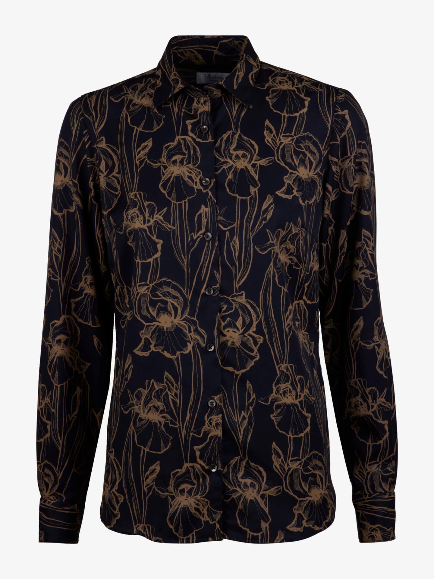 Stenströms Sofie Svart Blommig Skjorta | Dam | Damskjortor & Blusar | Feminine | Storlek: 34 | Svart | Mönstrad | Lång Ärm