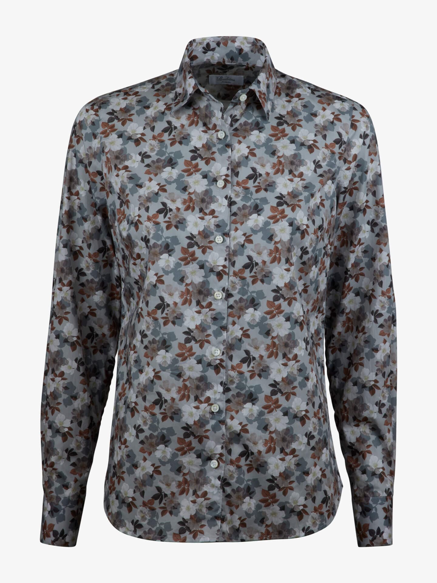 Stenströms Sofie Ljusgrå Mönstrad Skjorta | Dam | Damskjortor & Blusar | Feminine | Storlek: 40 | Ljusgrå | Mönstrad | Lång Ärm