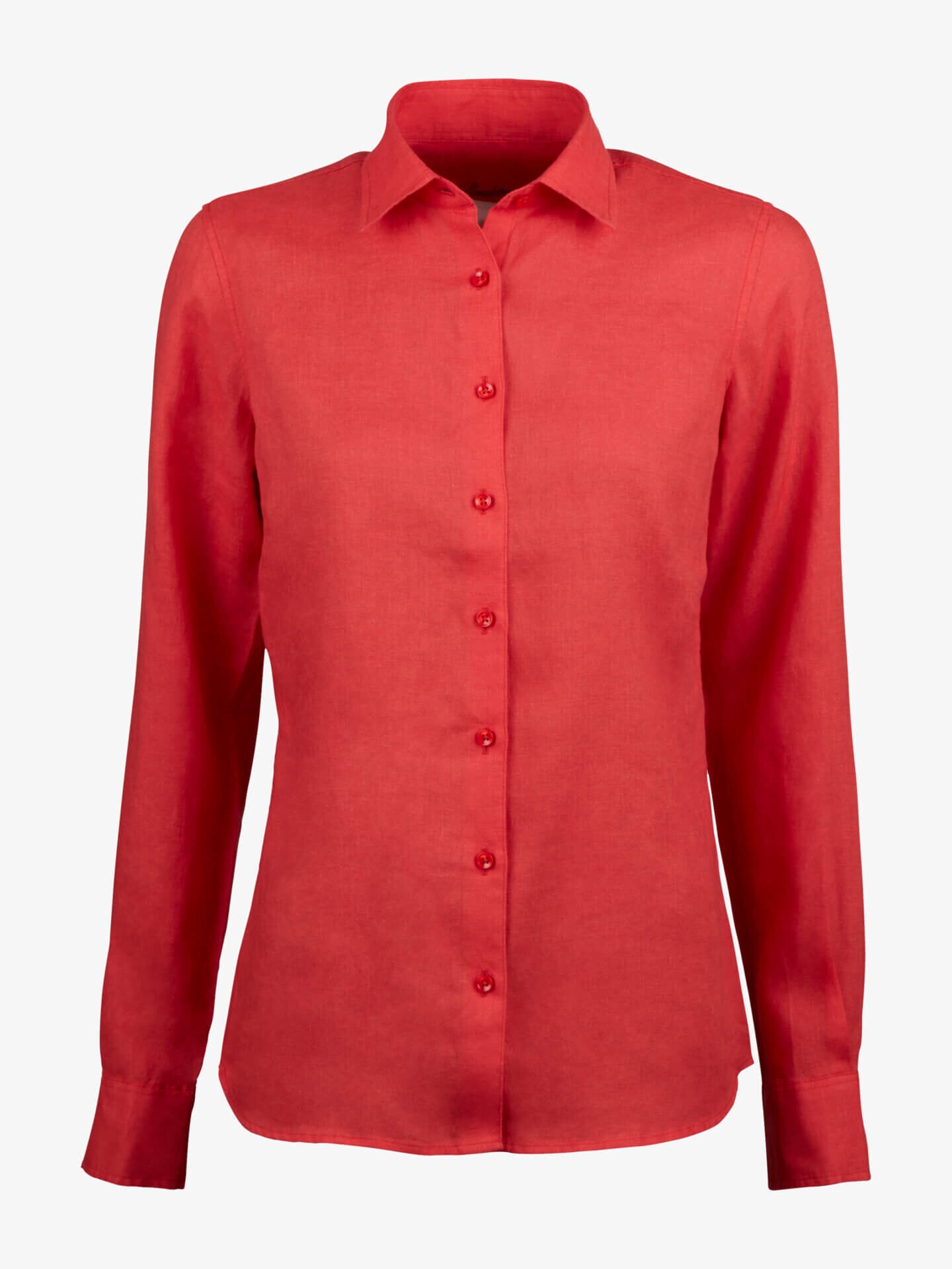 Stenströms Sofie Orange Linneskjorta | Dam | Damskjortor & Blusar | Feminine | Storlek: 36 | Orange | Enfärgad | Lång Ärm