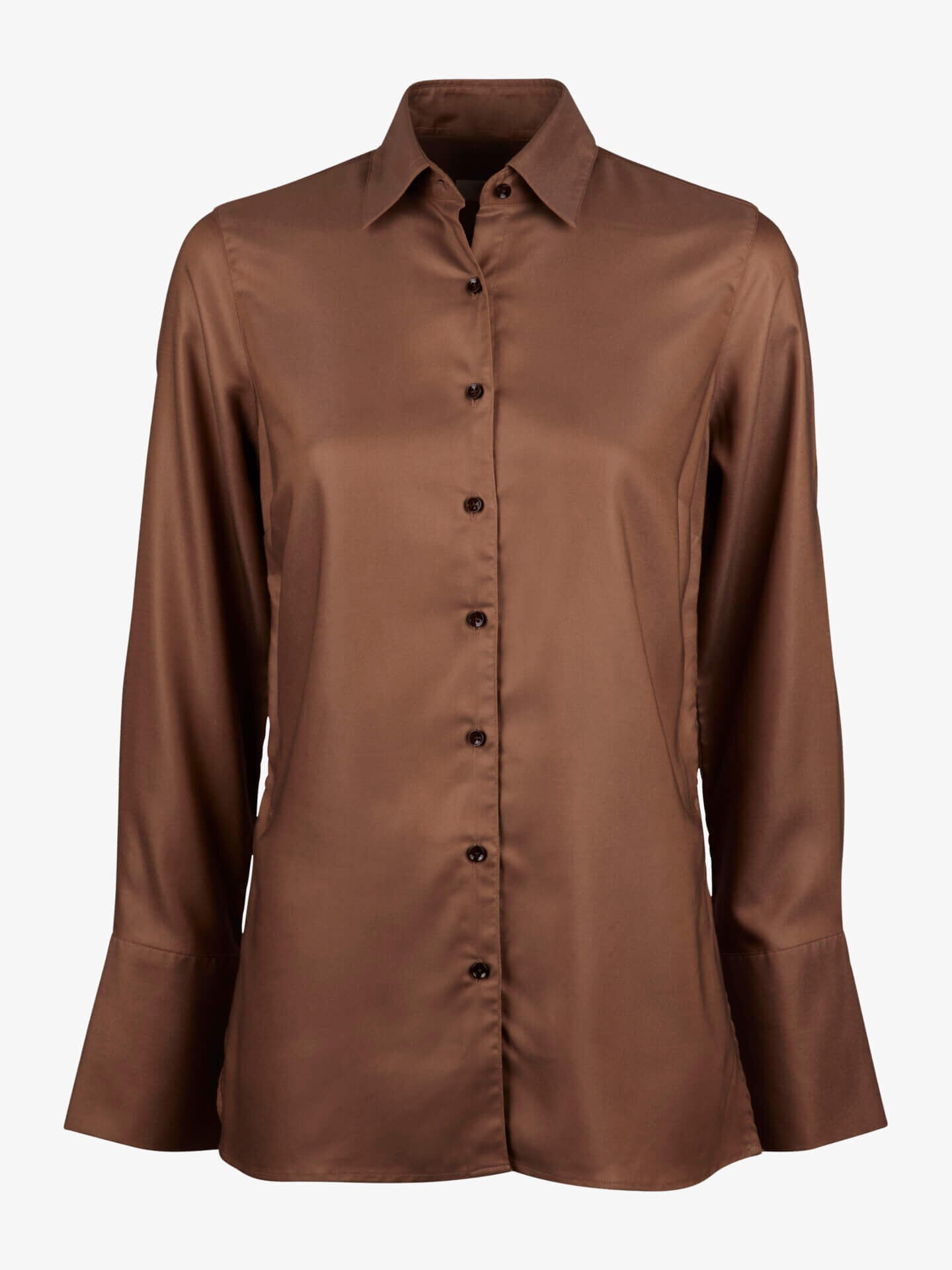 Stenströms Selena Brun Skjorta | Dam | Damskjortor & Blusar | Storlek: 34 | Ljusbrun | Lång Ärm