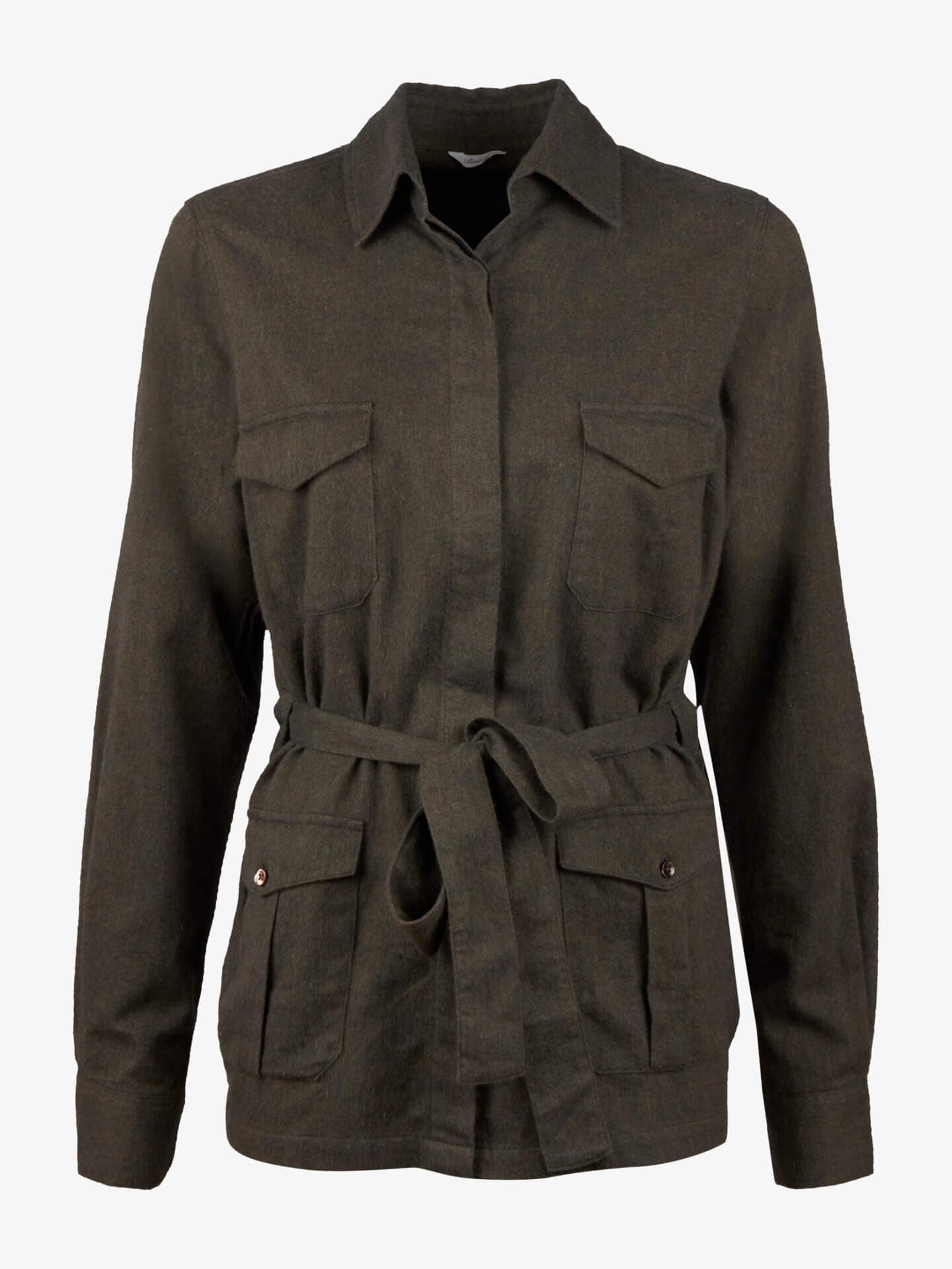 Stenströms Ally Mörkgrön Flanell Overshirt | Dam | Damskjortor & Blusar | Storlek: L | Mörkgrön | Enfärgad | Lång Ärm