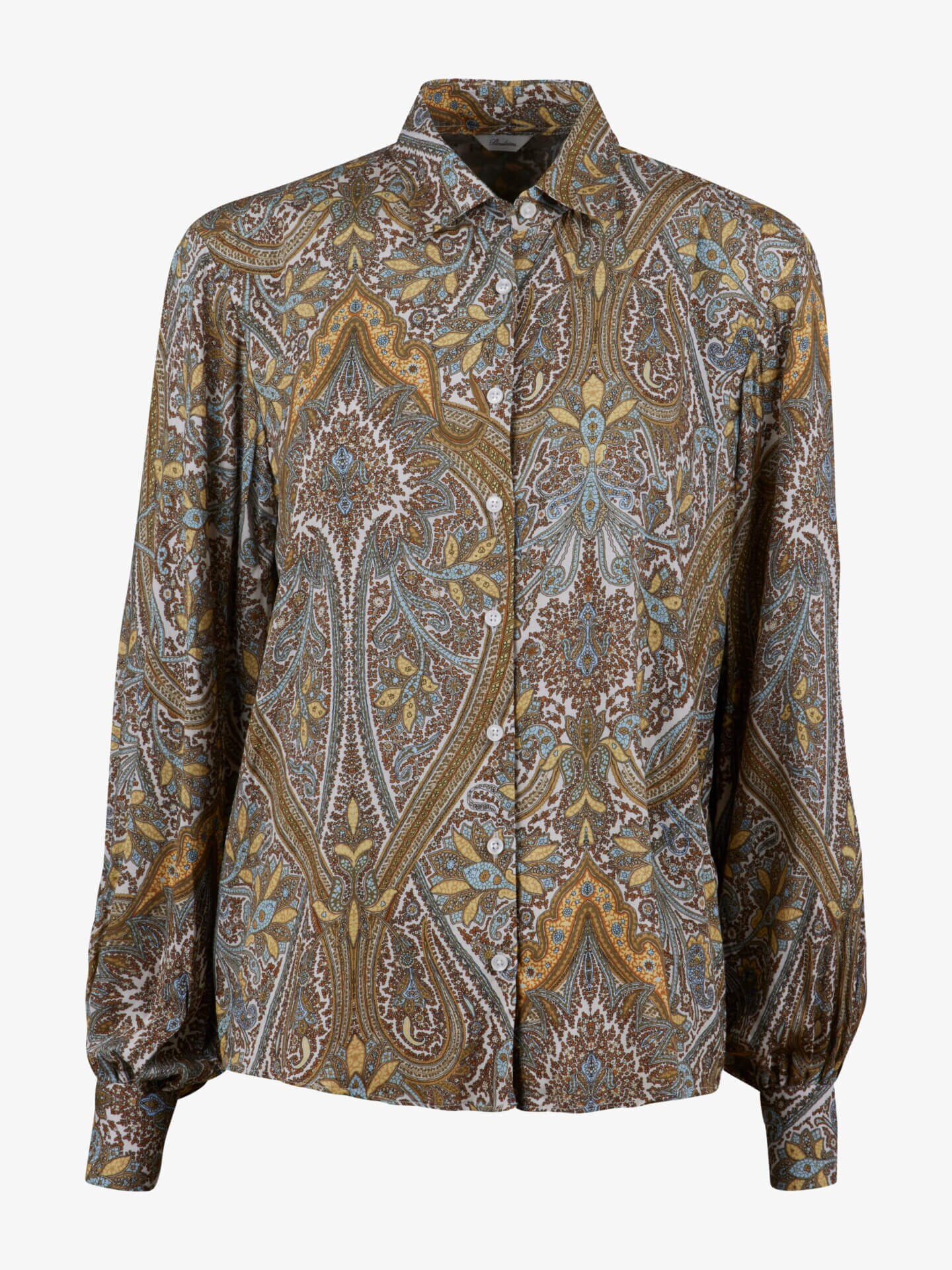 Stenströms Amanda Beige Mönstrad Skjorta | Dam | Damskjortor & Blusar | Oversize | Storlek: 48 | Gul | Mönstrad | Lång Ärm