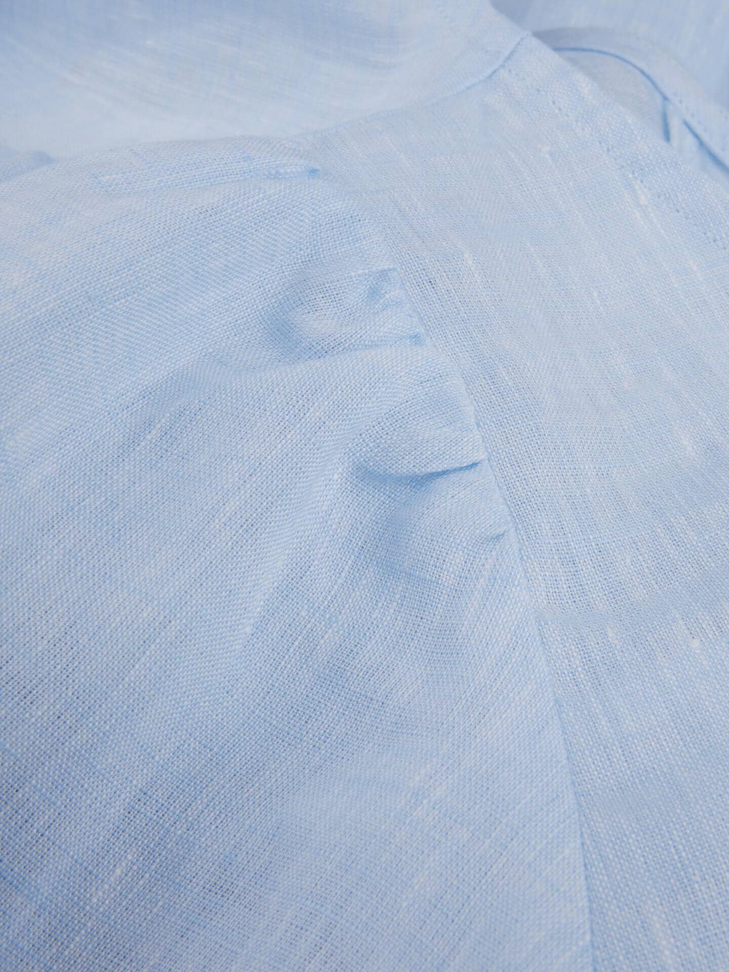 Carmen Light blue Linen Blouse 