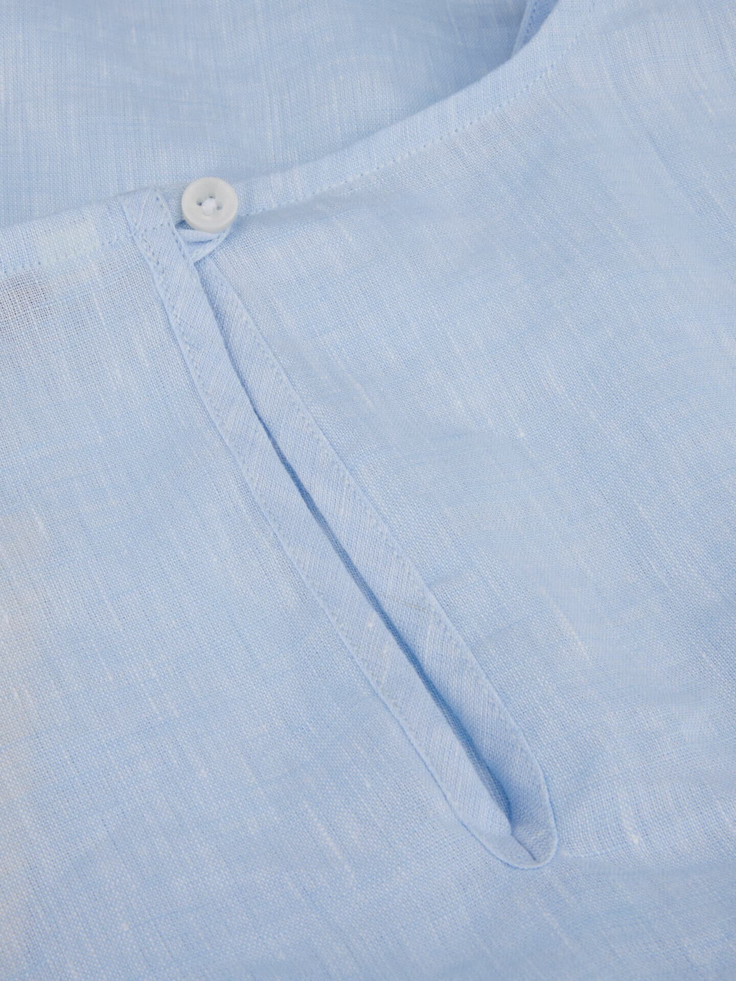 Carmen Light blue Linen Blouse 