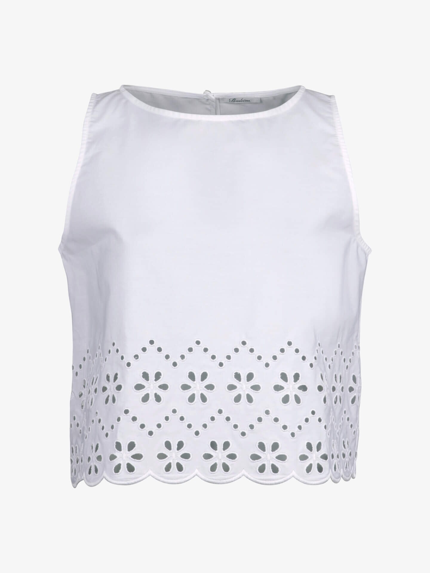 Stenströms Hay Vit Blus | Dam | Damskjortor & Blusar | Feminine | Storlek: 46 | Vit | Enfärgad | Ärmlös