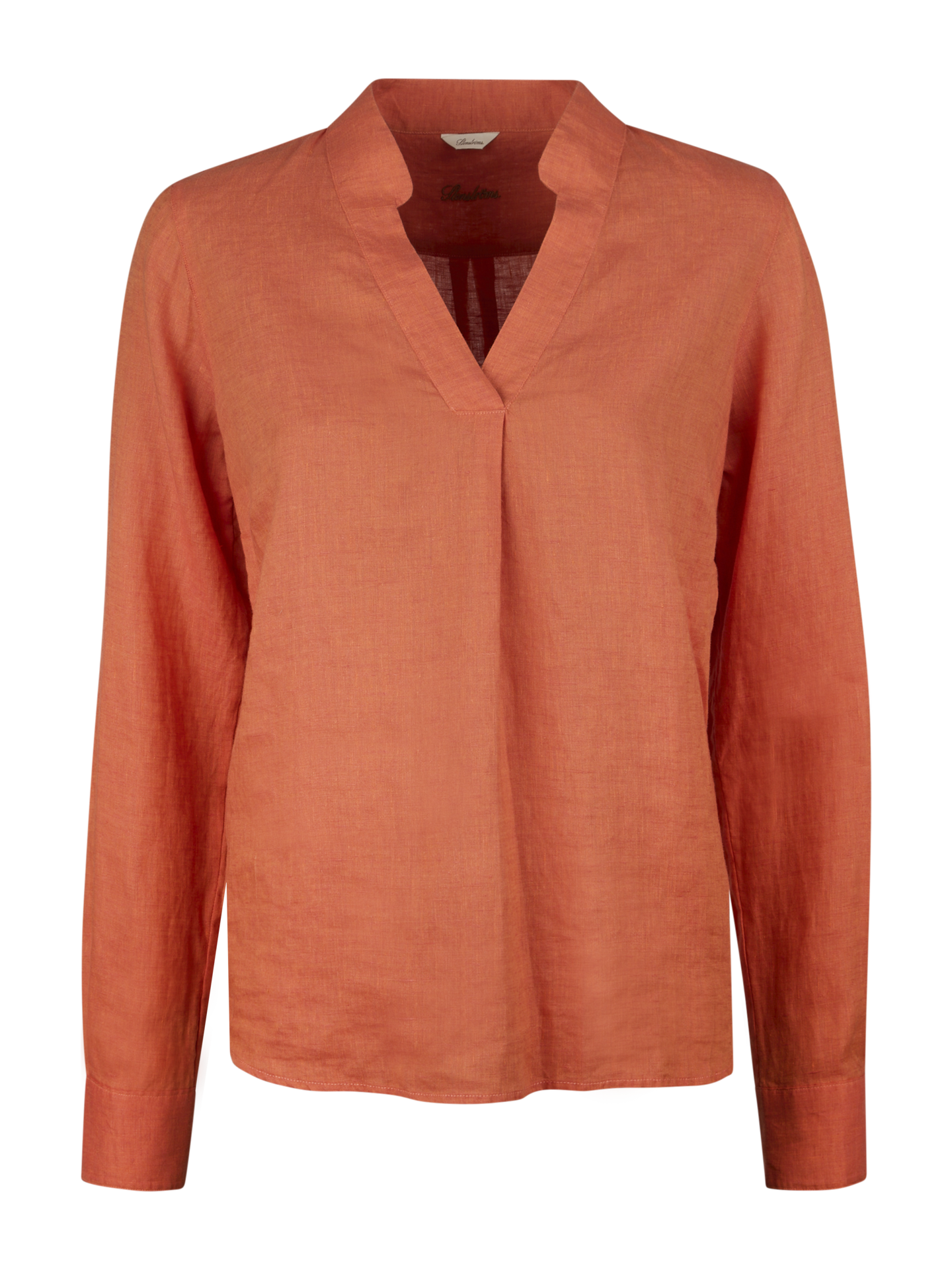 Stenströms Ivory Orange Linneblus | Dam | Damskjortor & Blusar | Storlek: 40 | Orange | Enfärgad | Lång Ärm