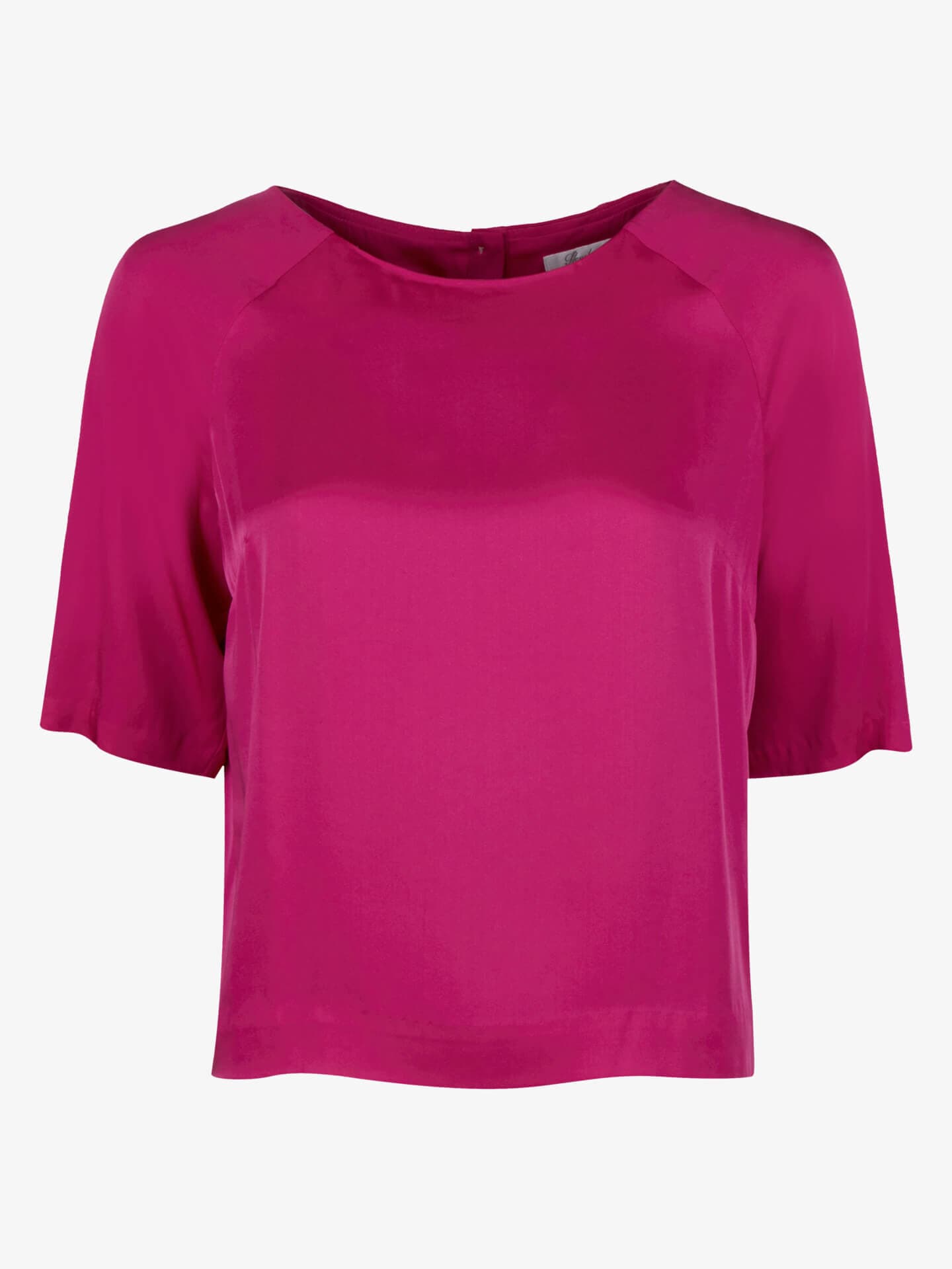 Stenströms Emily Mörkrosa Sidenblus | Dam | Damskjortor & Blusar | Feminine | Storlek: 36 | Mörkrosa | Enfärgad | 3/4 Ärm