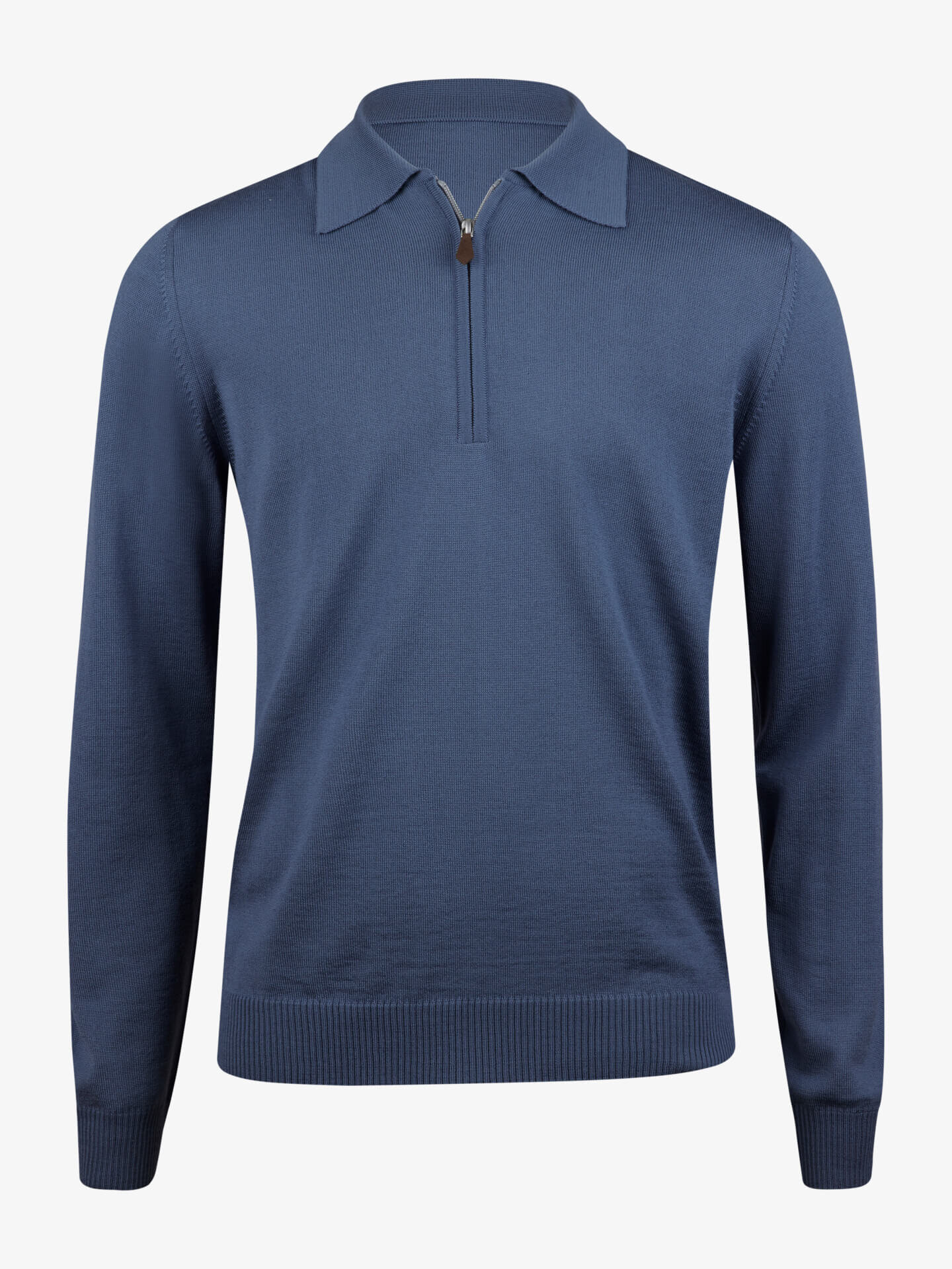 Stenströms Blue Merino Half Zip | Herre | Strikk & Gensere | Størrelse: XXL | Blå
