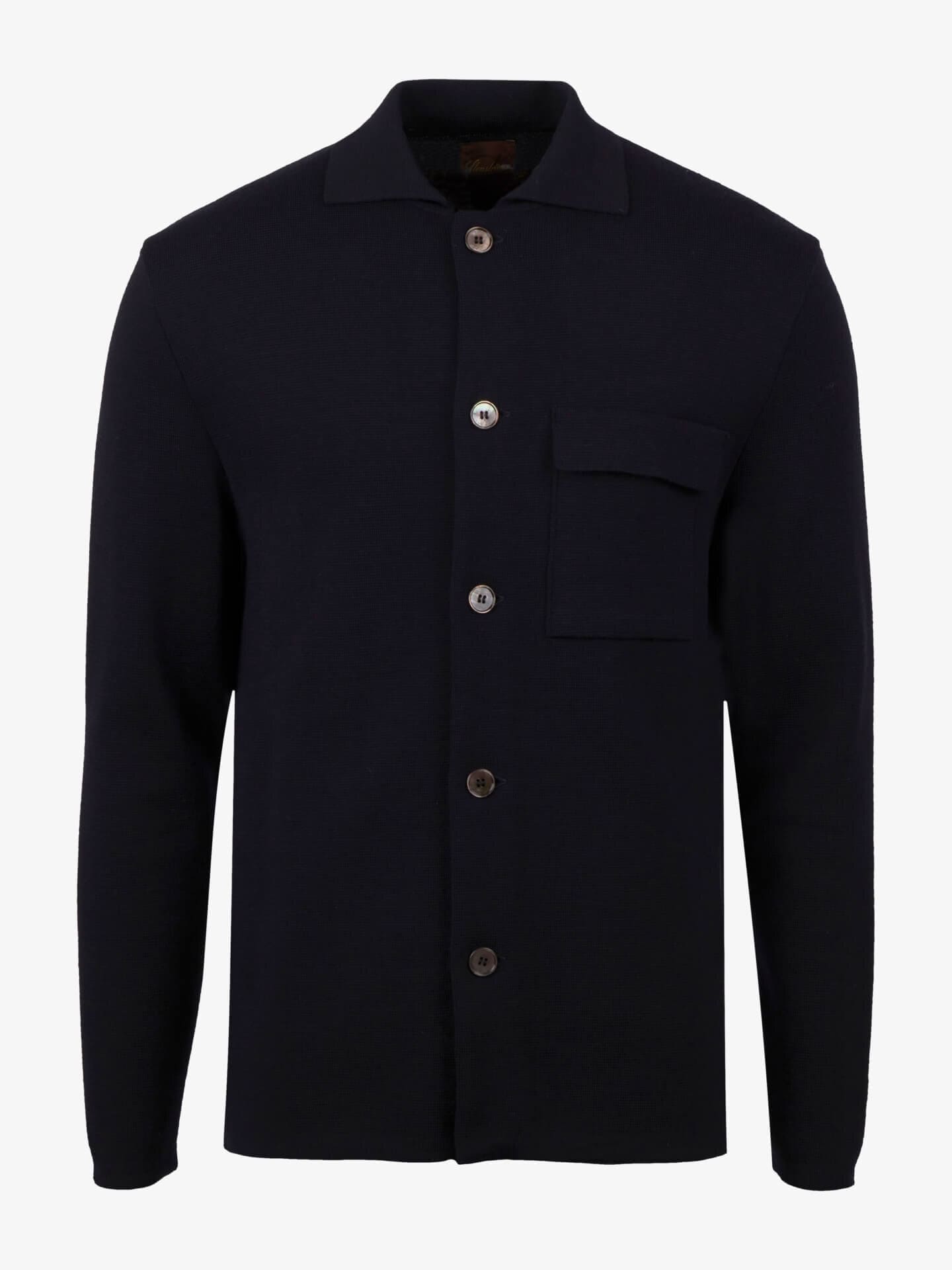 Stenströms Marinblå Stickad Merino Cardigan | Herr | Jackor & Kavajer | Storlek: XL | Marinblå