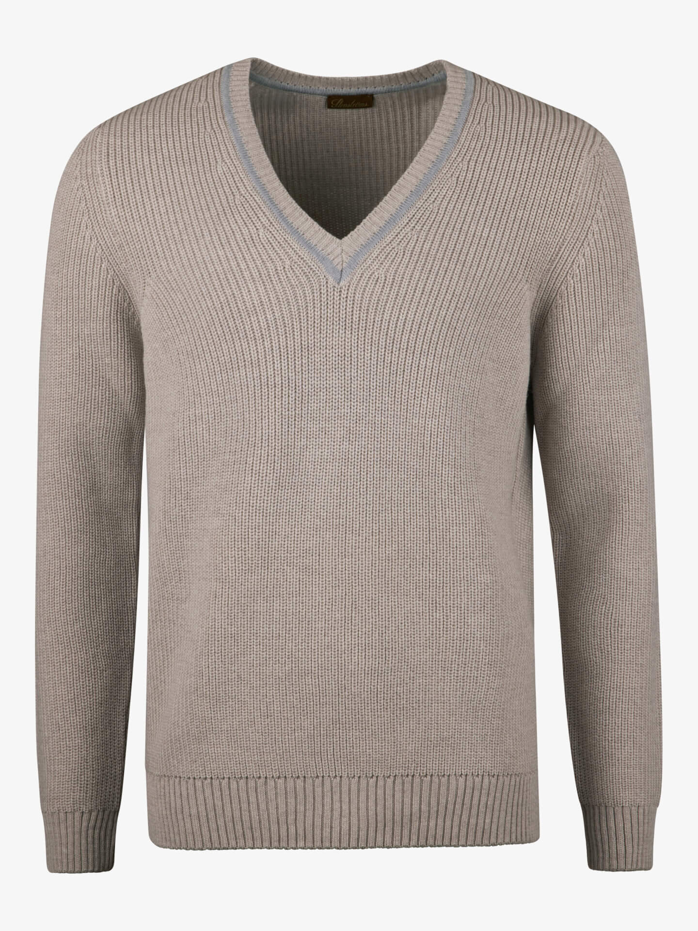 Stenströms Ljusbeige Stickad Merinoullströja | Herr | Herrtröjor & Stickat | Storlek: XL | Ljusbeige