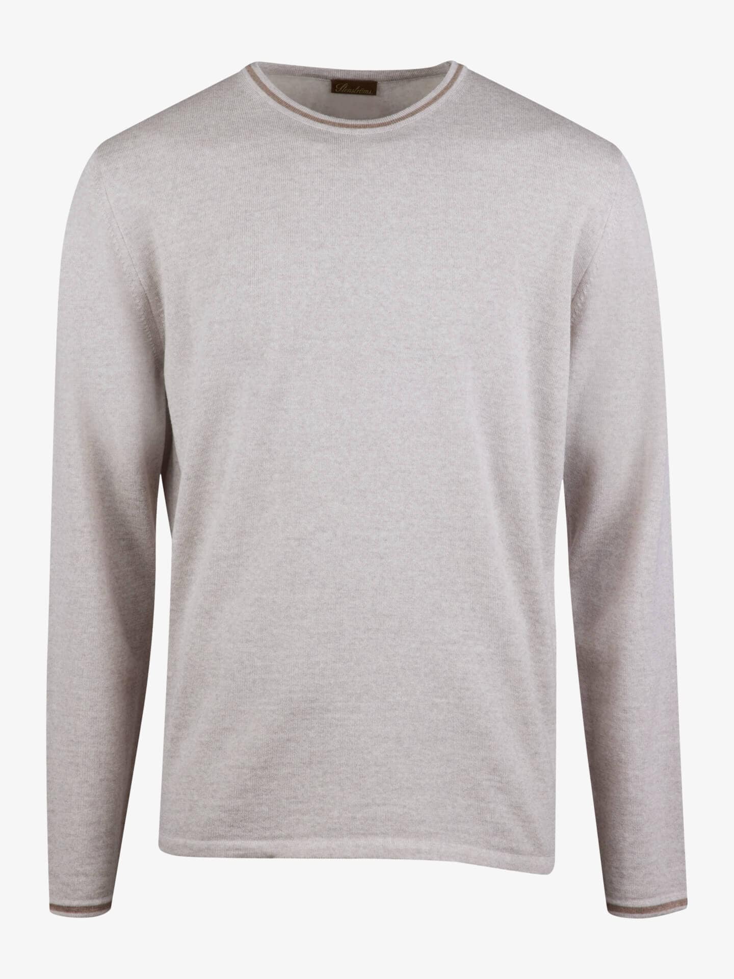 Stenströms Ljusbeige Stickad Merinoullströja | Herr | Herrtröjor & Stickat | Storlek: XL | Ljusbeige | Lång Ärm