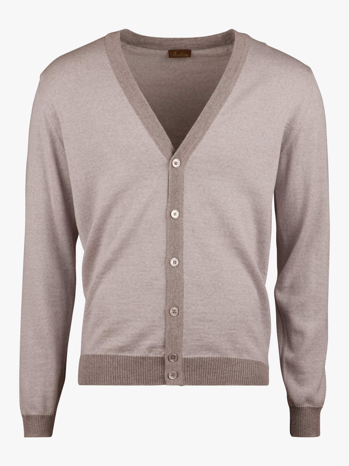 Stenströms Champange Cardigan i merinoull | Herre | Strikk & Gensere | Størrelse: S | Champange | Solid | Lange Ermer