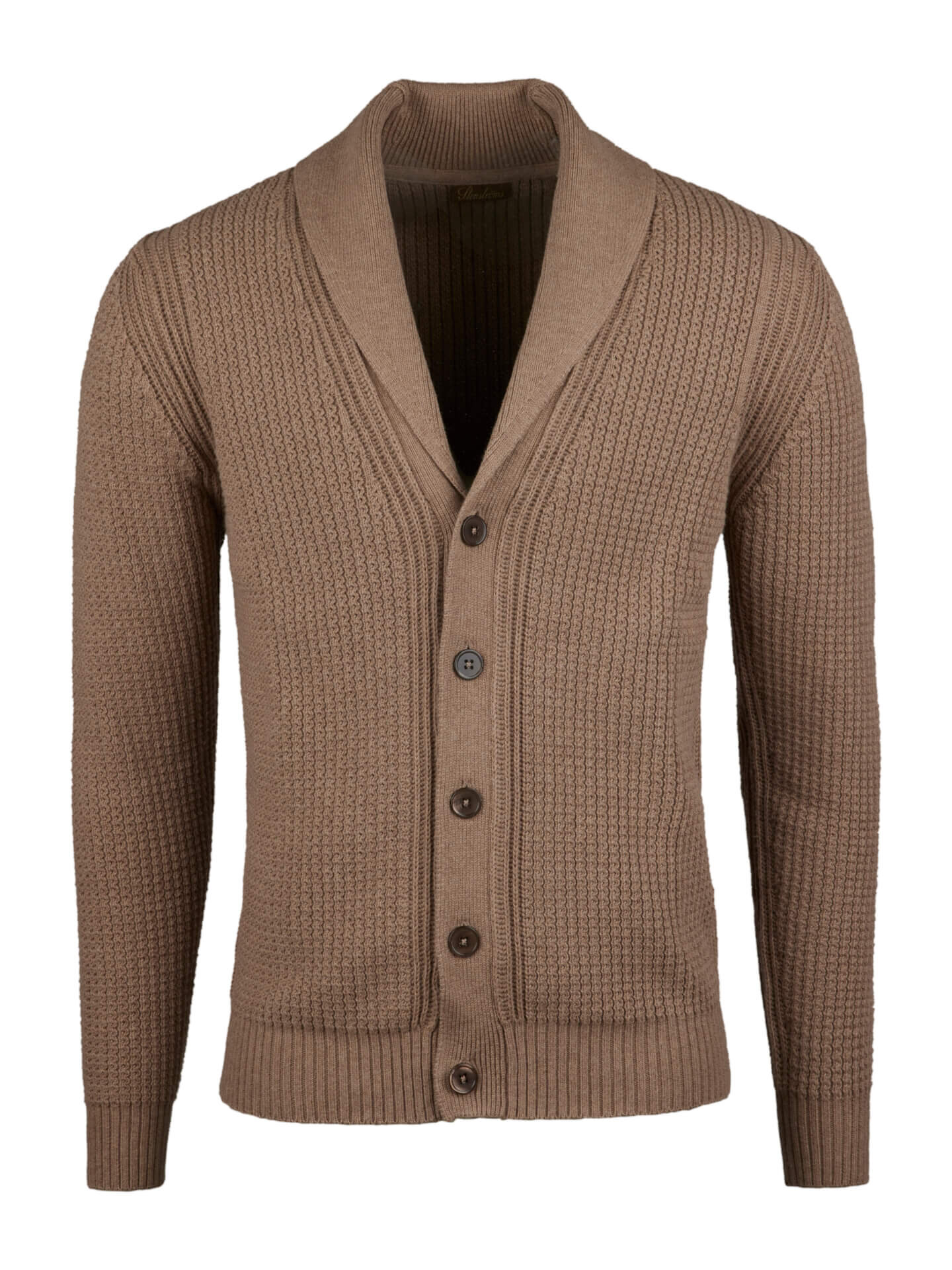 Stenströms Beige Kofta med Struktur | Herr | Herrtröjor & Stickat | Storlek: XXL | Beige | Lång Ärm