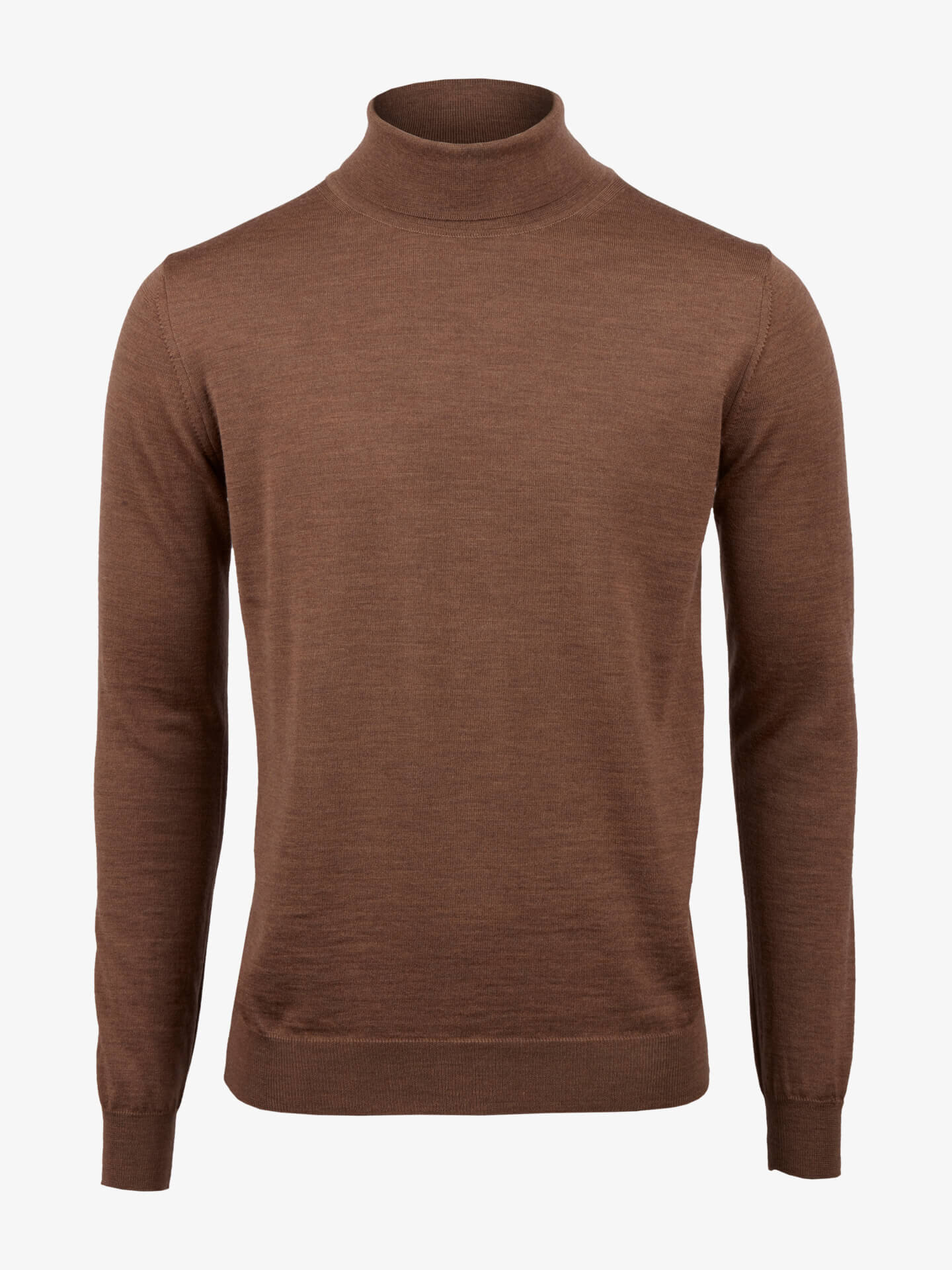 Brown Merino Roll Neck - Stenströms Outlet