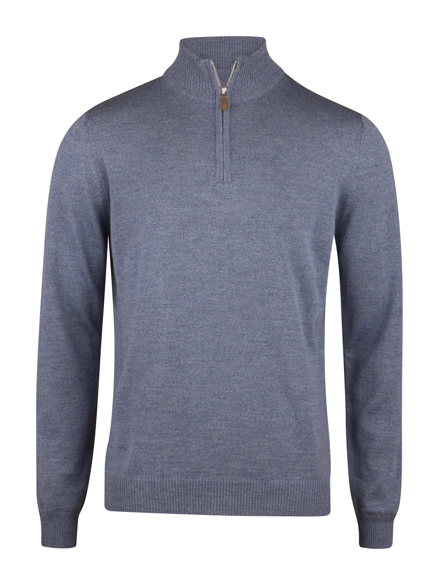 Stenströms Blå Half Zip i Merinoull | Herr | Herrtröjor & Stickat | Storlek: M | Blå | Enfärgad | Lång Ärm