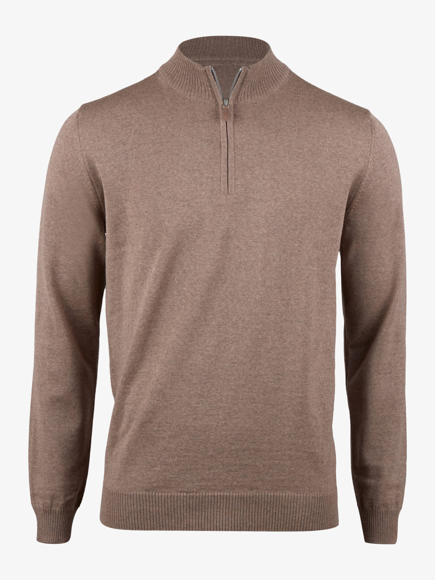 Stenströms Beige Half Zip i Merinoull | Herr | Herrtröjor & Stickat | Storlek: L | Beige | Enfärgad | Lång Ärm