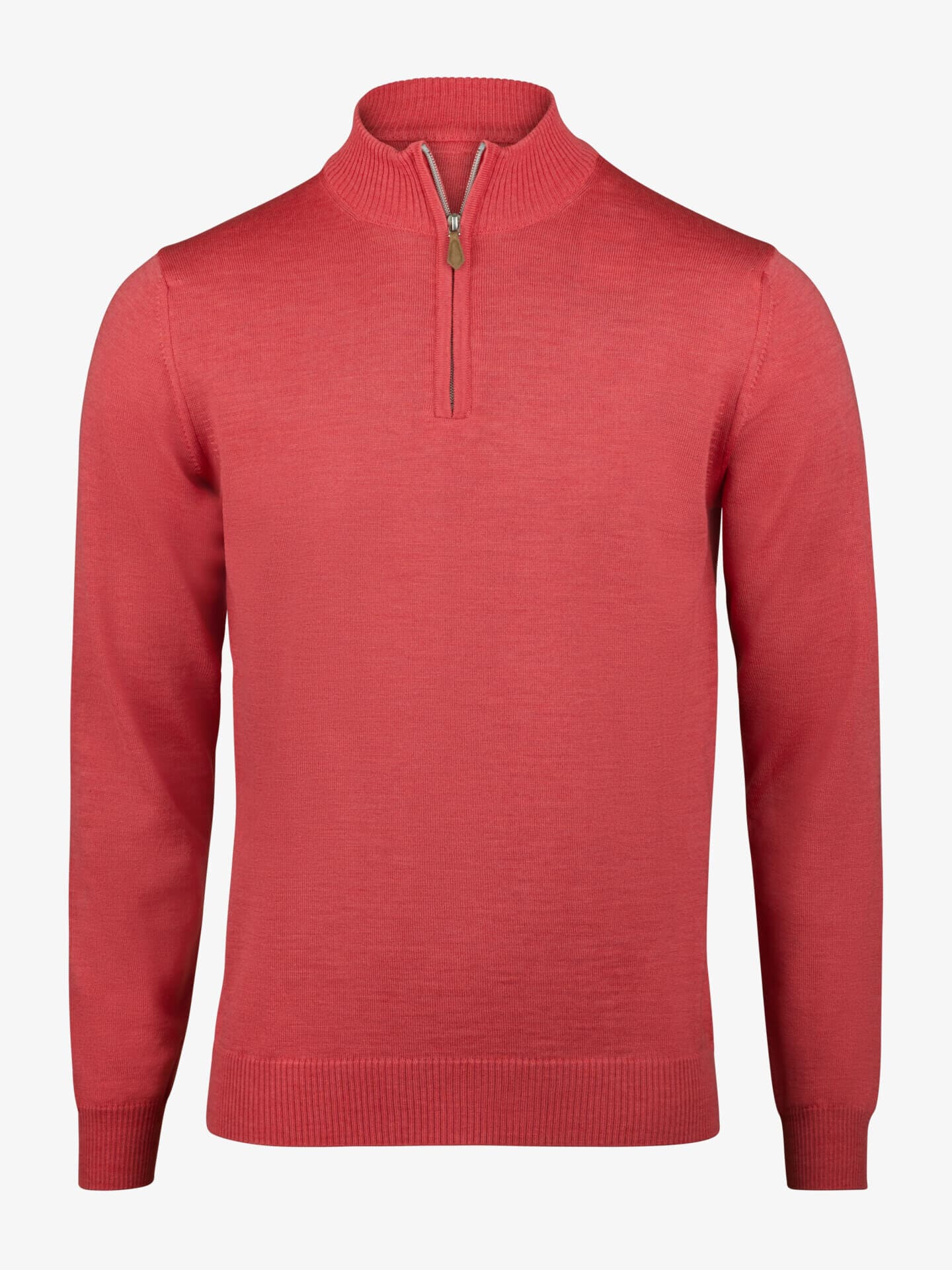 Stenströms Röd Merinoulltröja Half Zip | Herr | Herrtröjor & Stickat | Storlek: XXL | Röd | Enfärgad | Lång Ärm