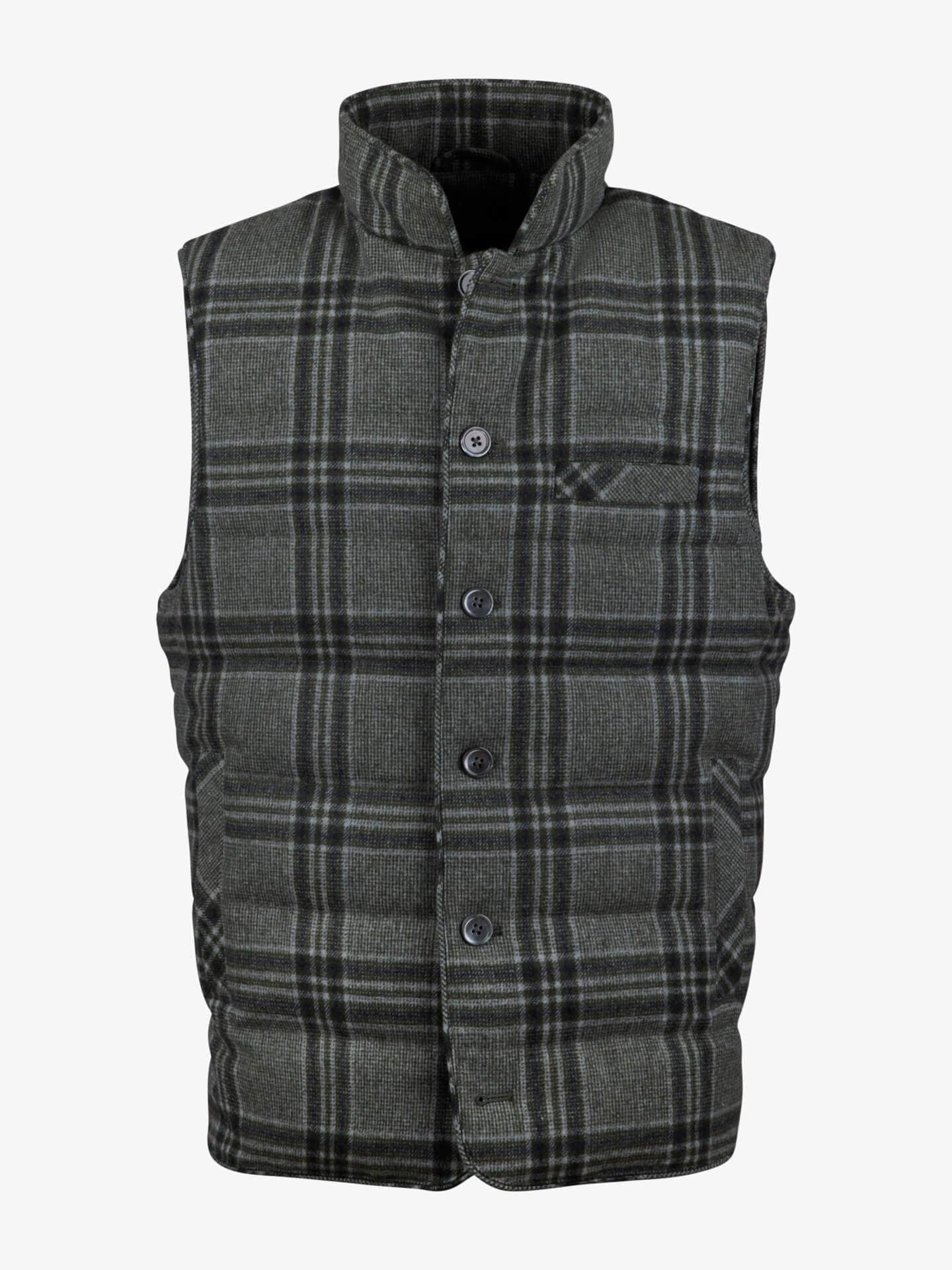 Stenströms Green Padded Down Wool Vest | Herre | Vester | Størrelse: 3XL | Grønn