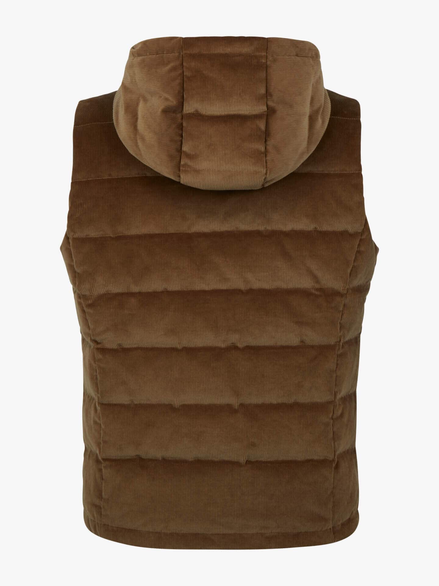 Green Cord Hood Zip Vest | Stenstromsoutlet.com