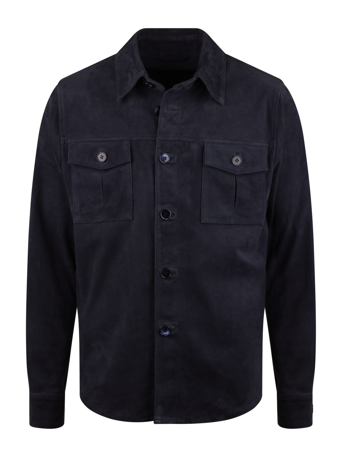 Stenströms Marinblå Overshirt i Mocka | Herr | Jackor & Kavajer | Storlek: XXL | Marinblå | Enfärgad | Lång Ärm