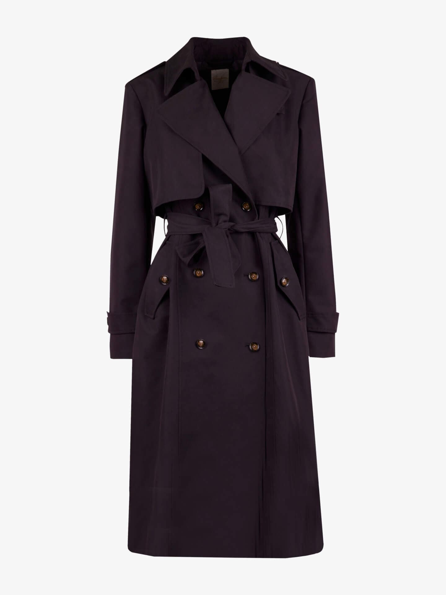 Stenströms Everly Svart Trenchcoat | Dam | Ytterplagg | Storlek: XXL | Svart | Enfärgad | Lång Ärm