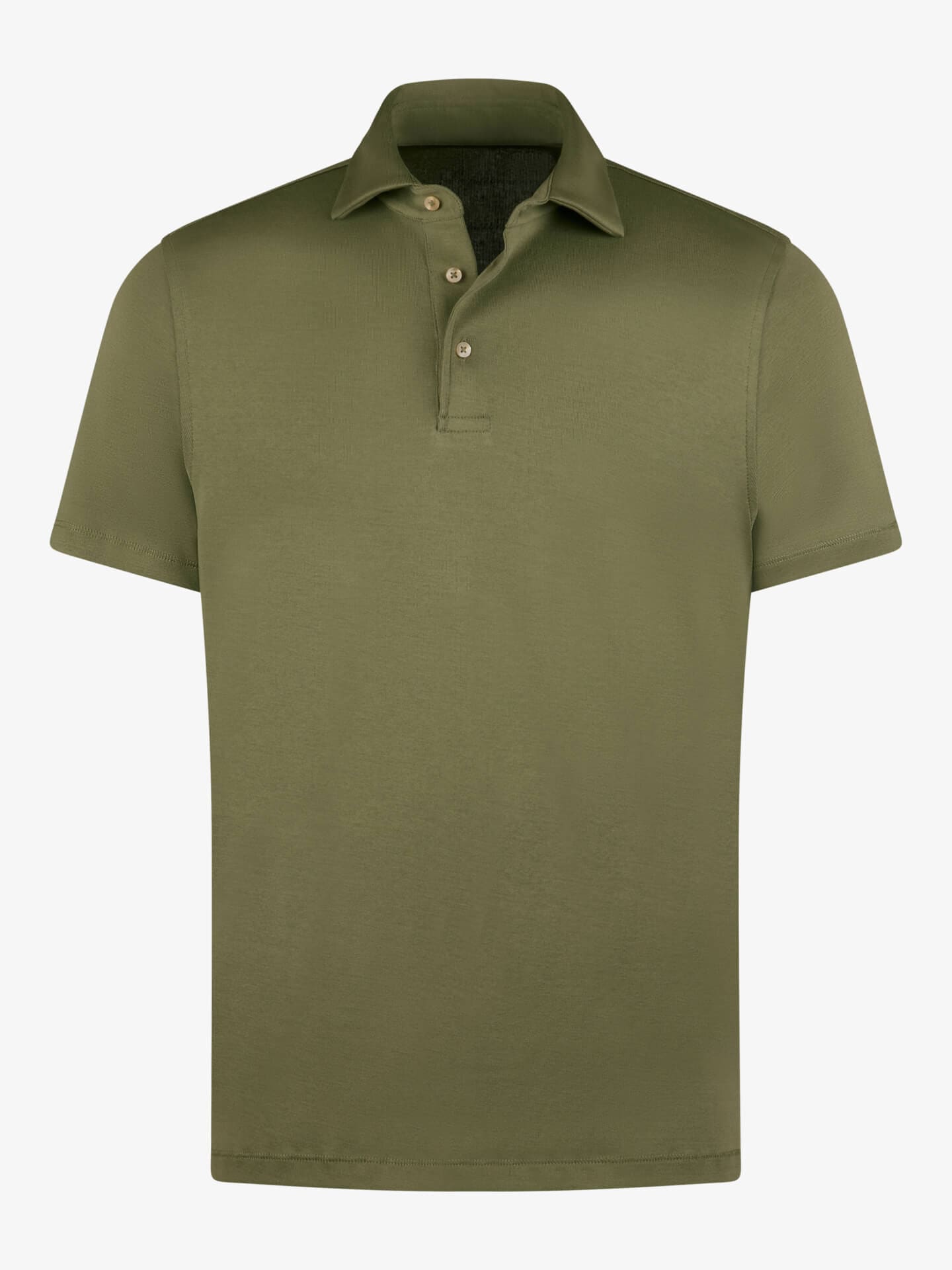 Stenströms Dark Green Mercerized Cotton Polo Shirt | Herre | Poloskjorter & T-skjorter | Størrelse: M | Grønn | Kort Erm