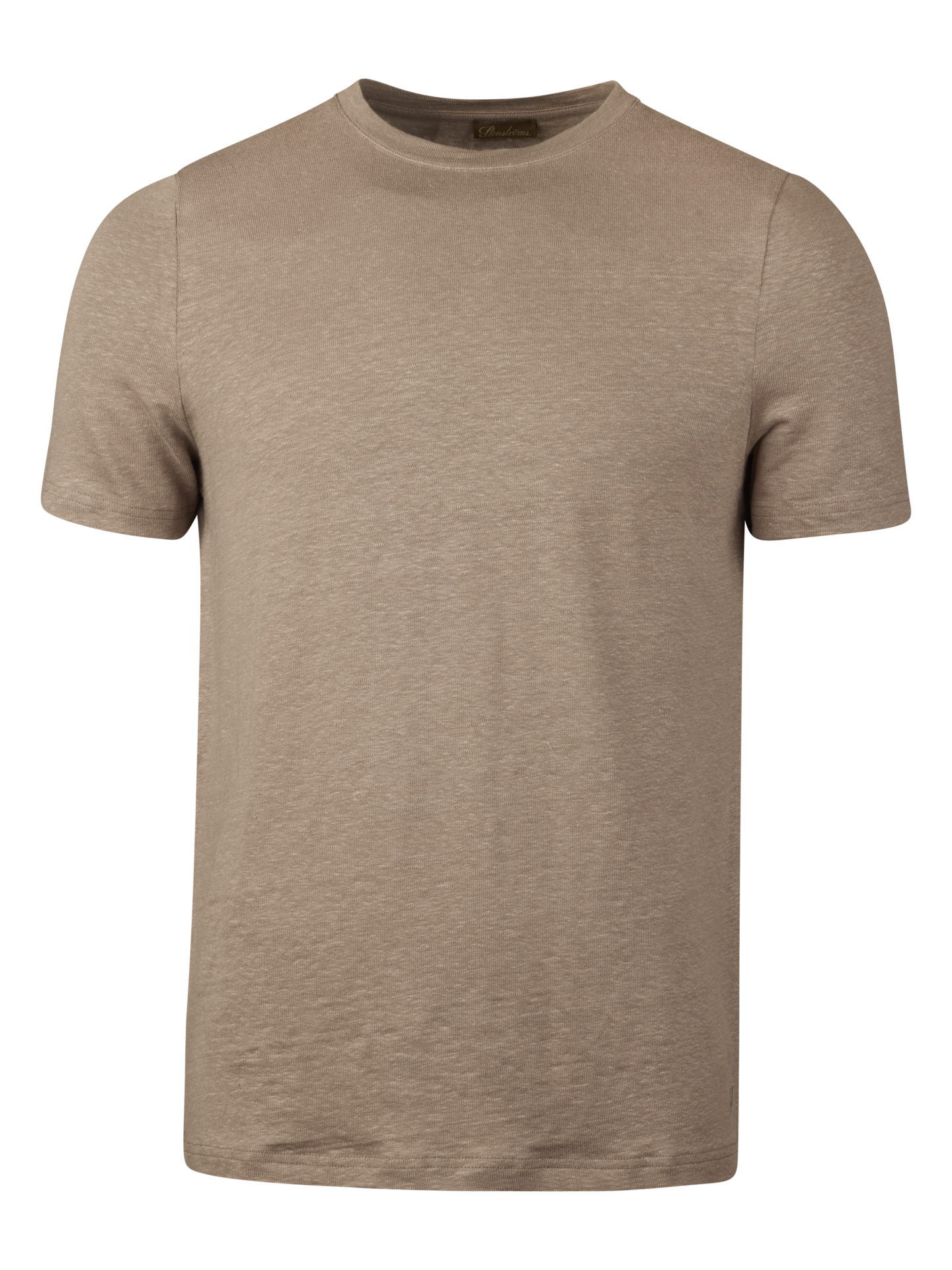 Stenströms Ljusbrun Linne T-Shirt | Herr | Pikéer & T-shirts | Storlek: XL | Ljusbrun | Enfärgad | Kort Ärm