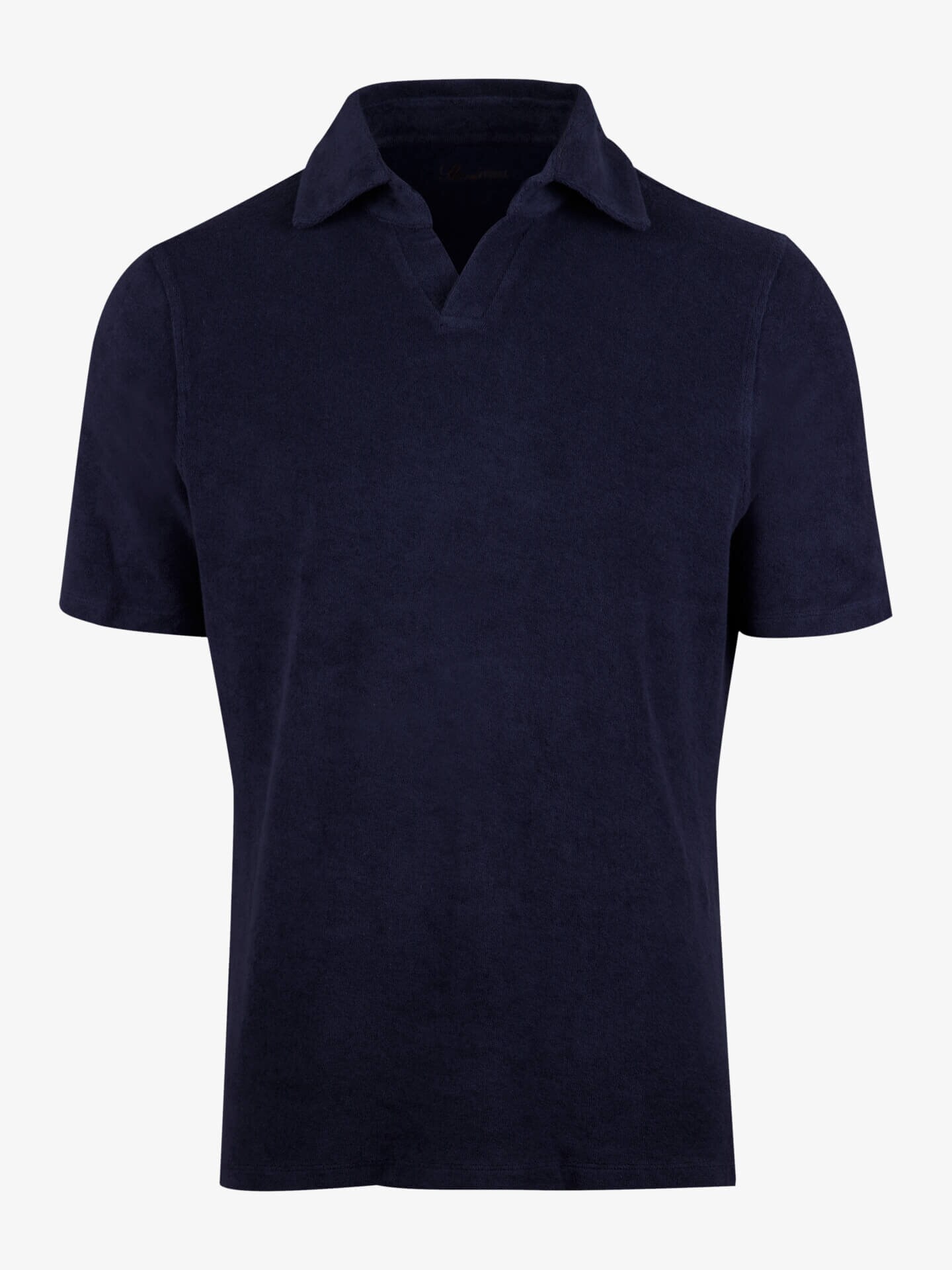 Stenströms Marinblå Frotté Pikétröja | Herr | Pikéer & T-shirts | Storlek: L | Marinblå
