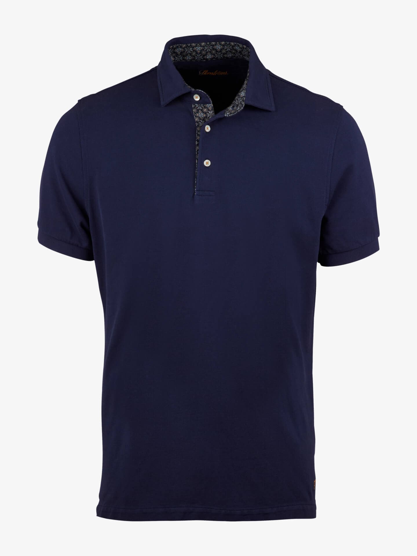 Stenströms Navy Contrast Polo Shirt | Herre | Poloskjorter & T-skjorter | Størrelse: L | Marineblå