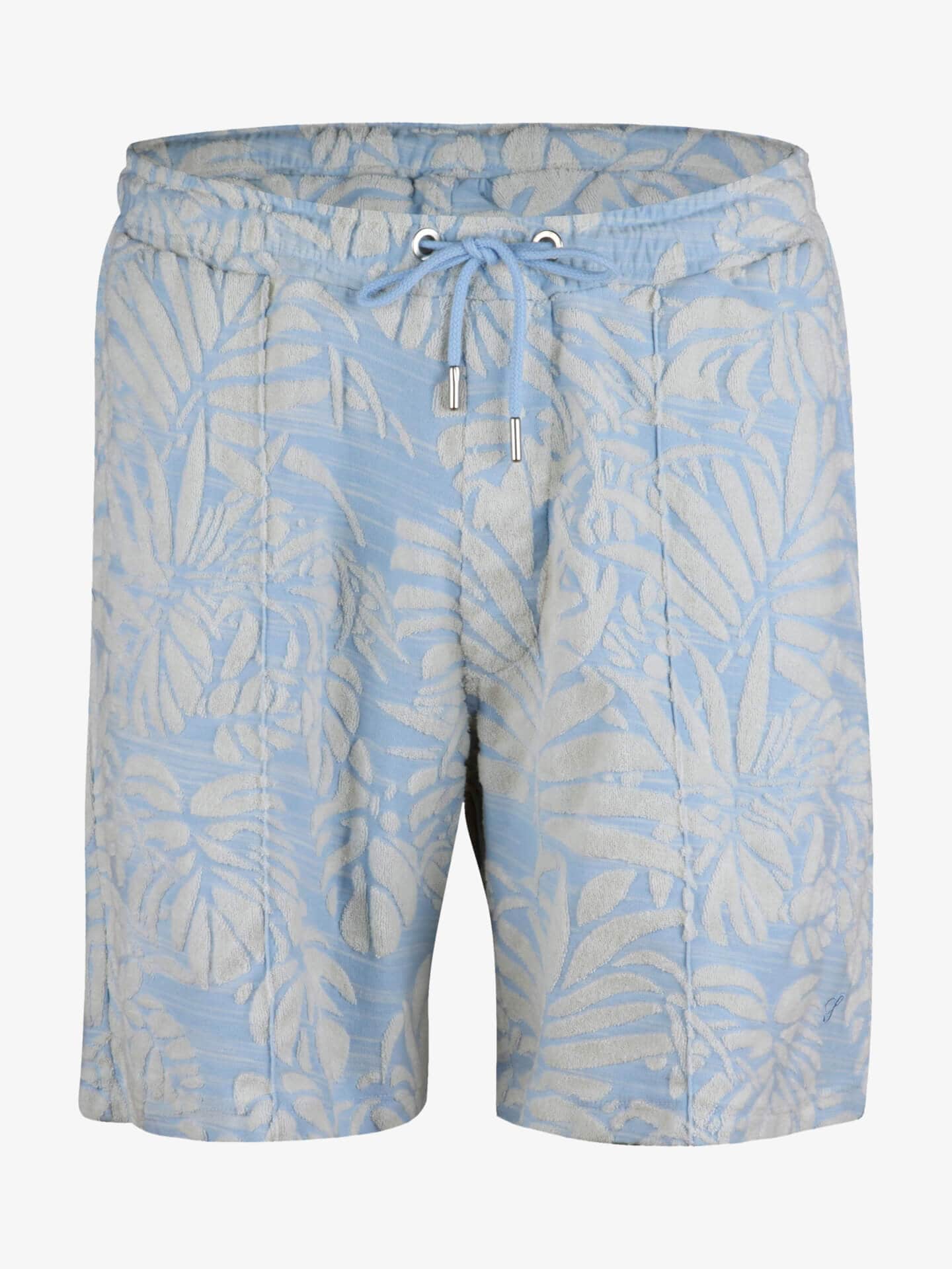 Stenströms Ljusblå Blommiga Frotté Shorts | Herr | Storlek: XXL | Ljusblå