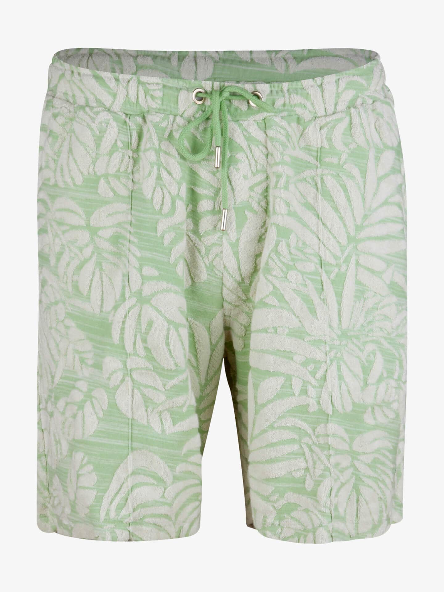Stenströms Ljusgröna Blommiga Frotté Shorts | Herr | Storlek: S | Grön