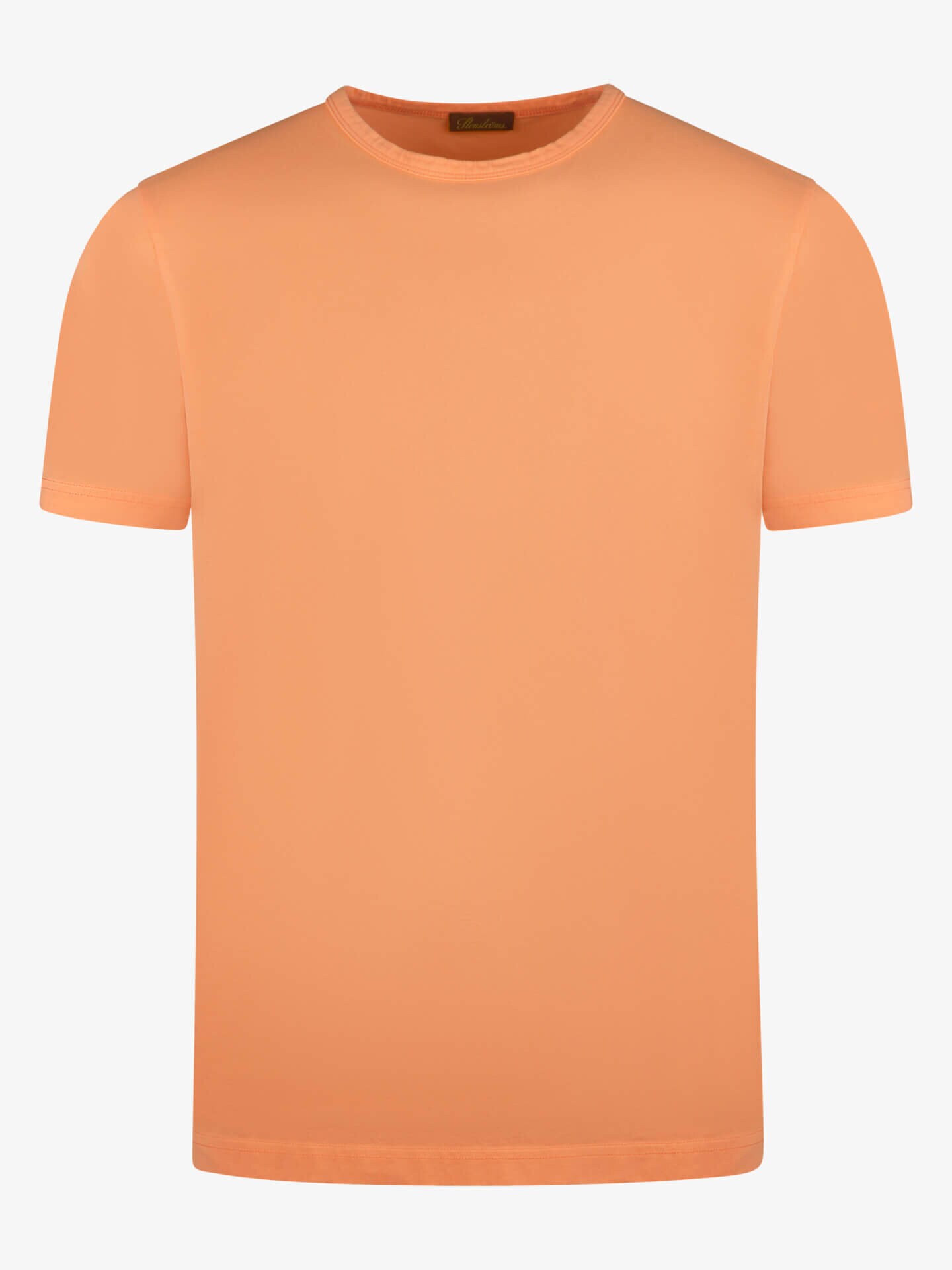 Stenströms Orange Cotton T-shirt | Herre | Poloskjorter & T-skjorter | Størrelse: L | Lys oransje | Kort Erm