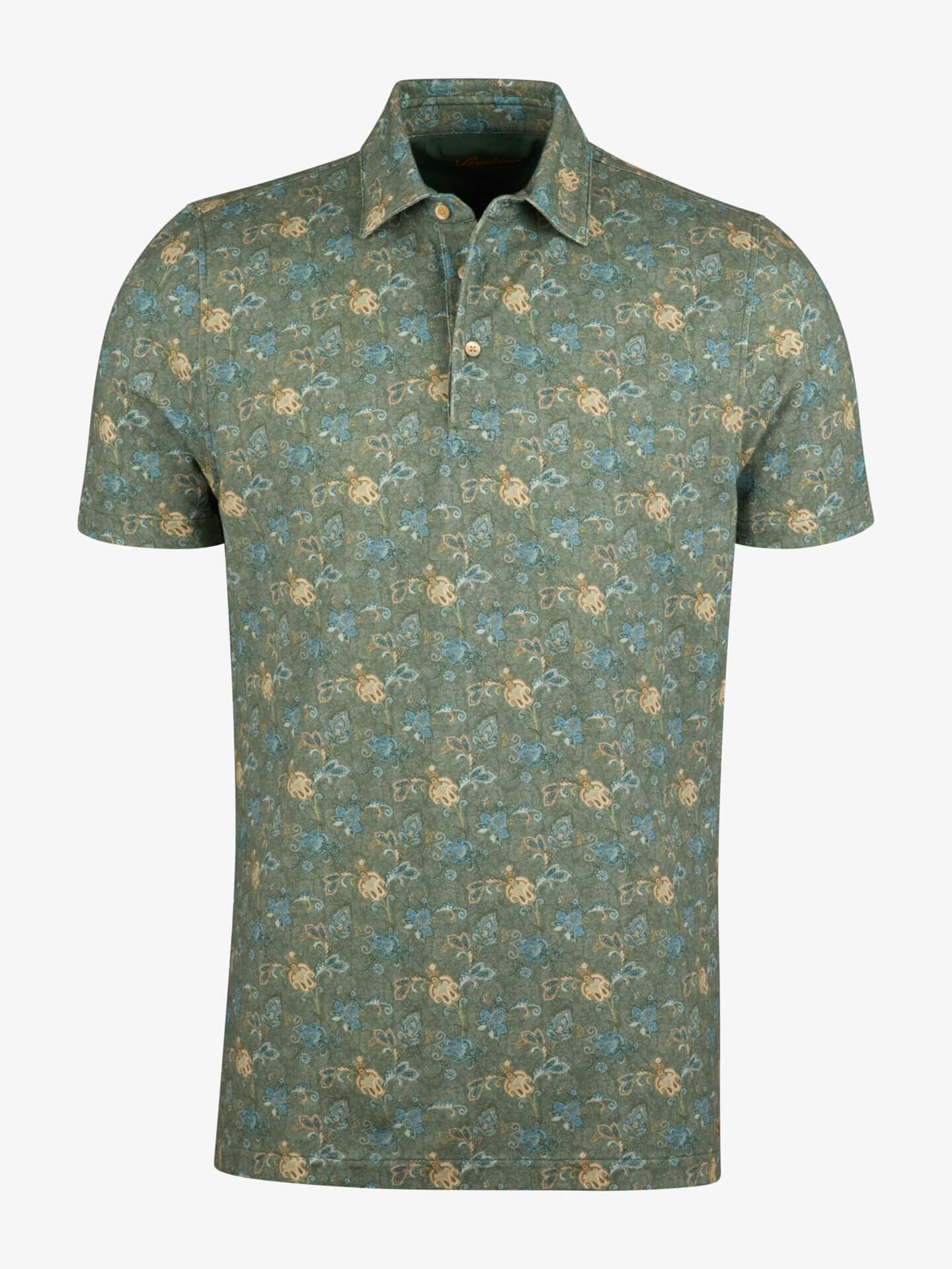 Stenströms Lysegrønn poloskjorte med paisleymønster | Herre | Poloskjorter & T-skjorter | Størrelse: S | Lysegrønn | Print / Patterned | Kort Erm