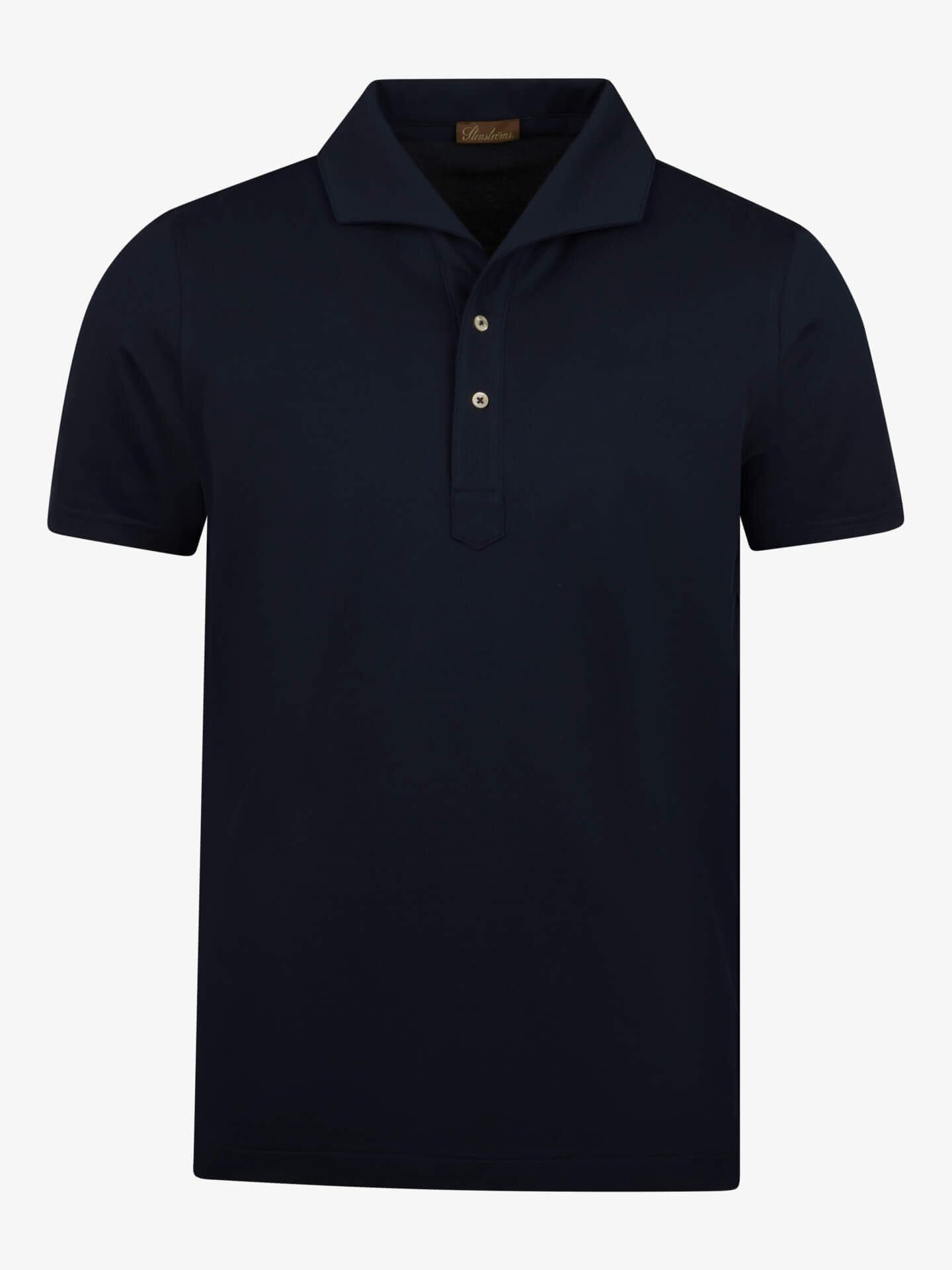 Stenströms Marinblå Pikétröja | Herr | Pikéer & T-shirts | Storlek: XXL | Marinblå | Enfärgad | Kort Ärm