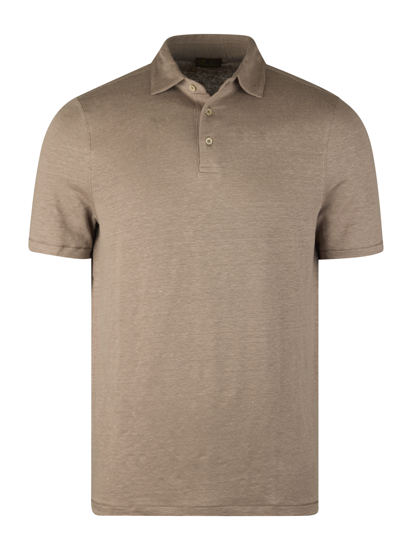 Stenströms Ljusbrun Linne Pikétröja | Herr | Pikéer & T-shirts | Storlek: XL | Ljusbrun | Enfärgad | Kort Ärm