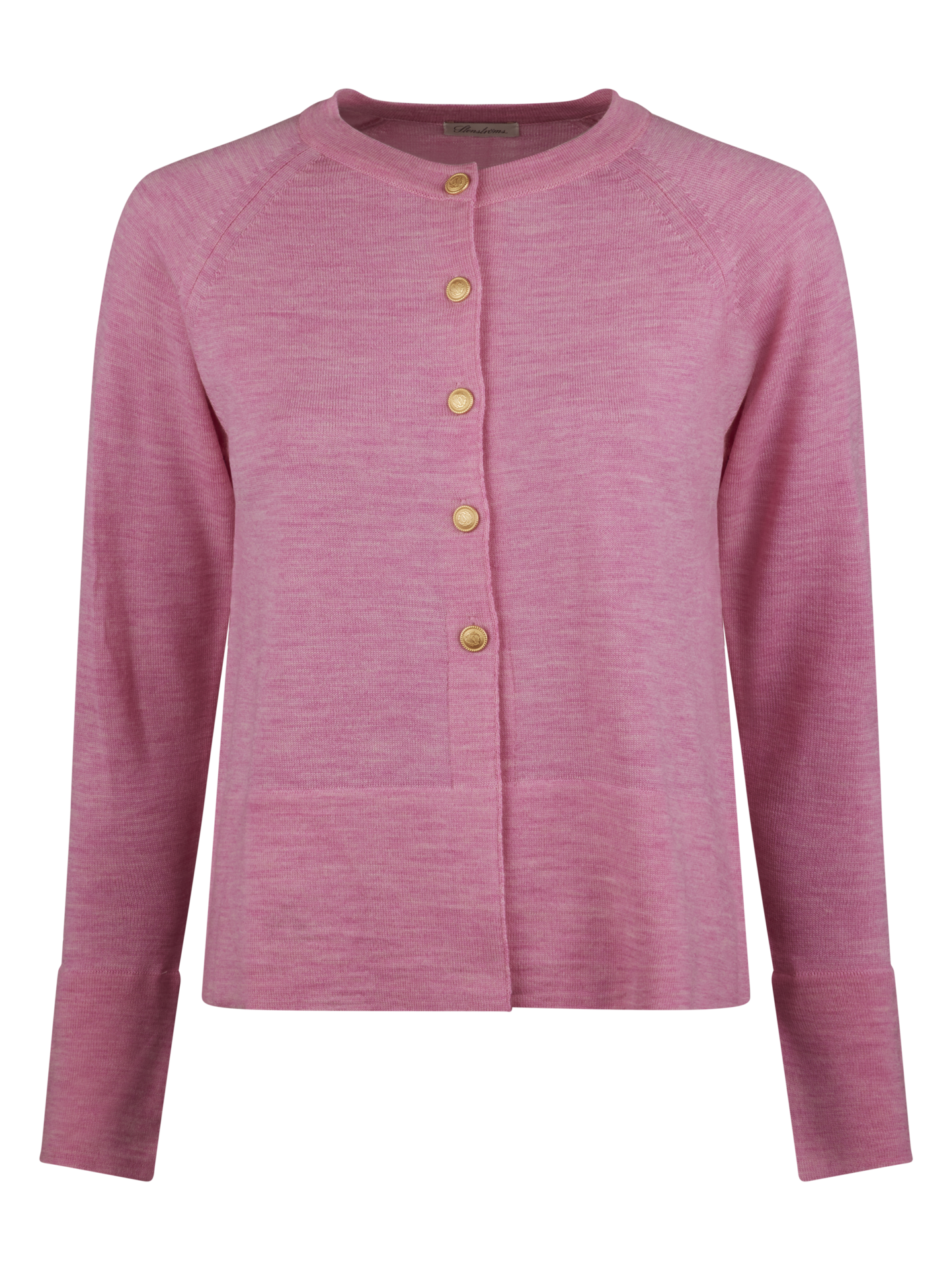 Stenströms Ammie Ljusrosa Merino Cardigan | Dam | Damtröjor & Stickat | Storlek: S | Ljusrosa | Enfärgad | Lång Ärm