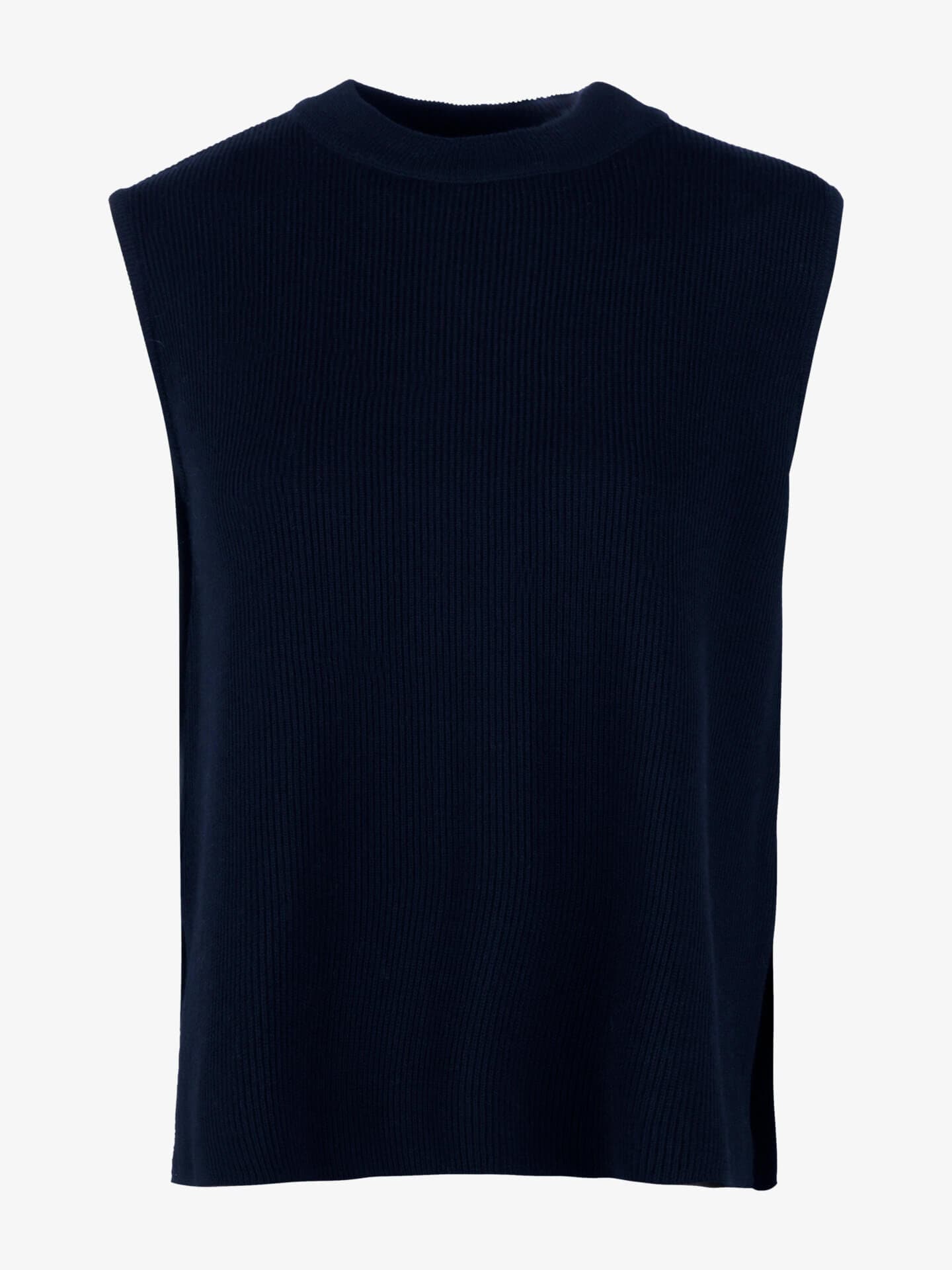 Stenströms Blanka Marineblå Vest i merinoull | Dame | Strikk & Gensere | Størrelse: XS | Marineblå