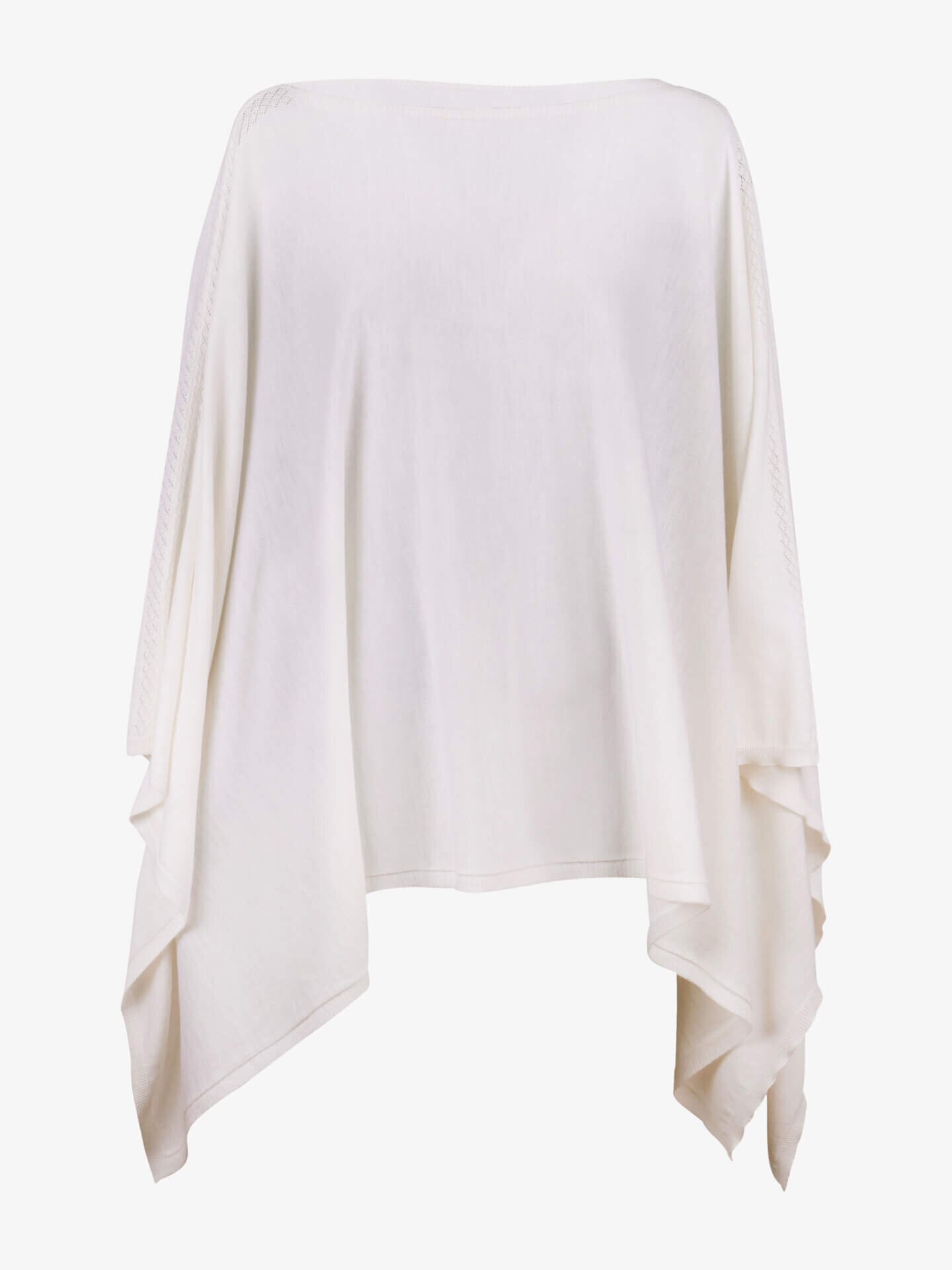 Stenströms Erica Vit Stickad Poncho | Dam | Damtröjor & Stickat | Storlek: S | Vit
