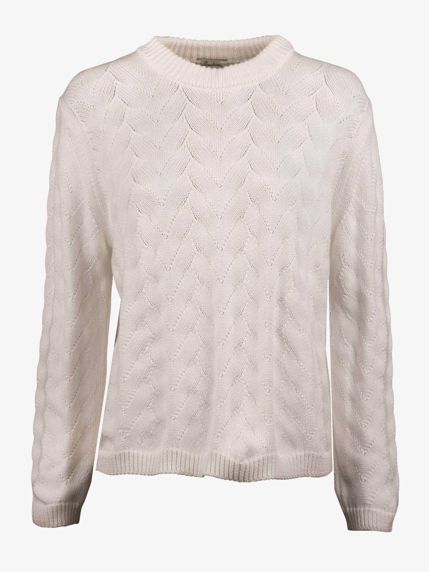 Stenströms Henrietta Offwhite Kabelstickad Tröja | Dam | Damtröjor & Stickat | Oversize | Storlek: S | Offwhite | Kabelstickad | Lång Ärm