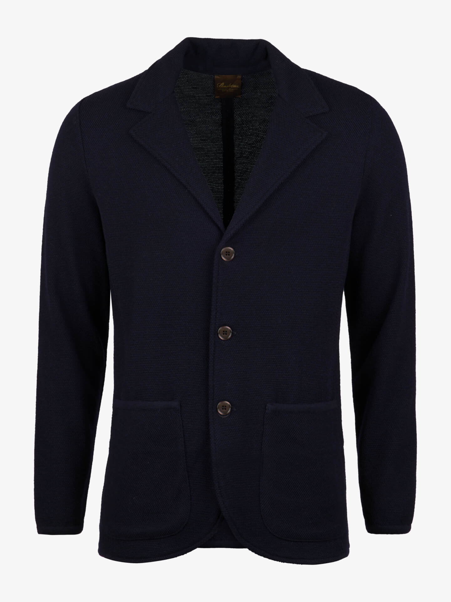 Stenströms Marinblå Merinoullsblazer med Struktur | Herr | Jackor & Kavajer | Storlek: 3XL | Marinblå | Lång Ärm