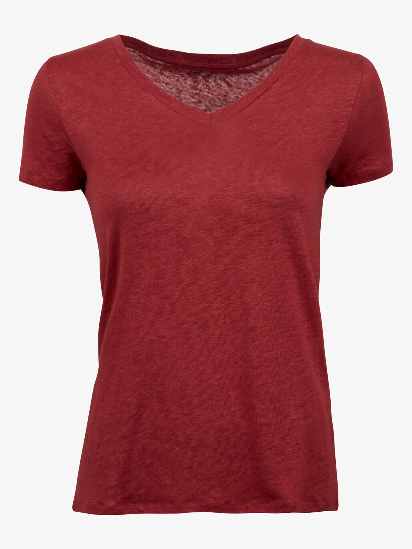 Stenströms Sandra Röd Linne T-shirt | Dam | Toppar | Storlek: XS | Mörkrosa | Kort Ärm
