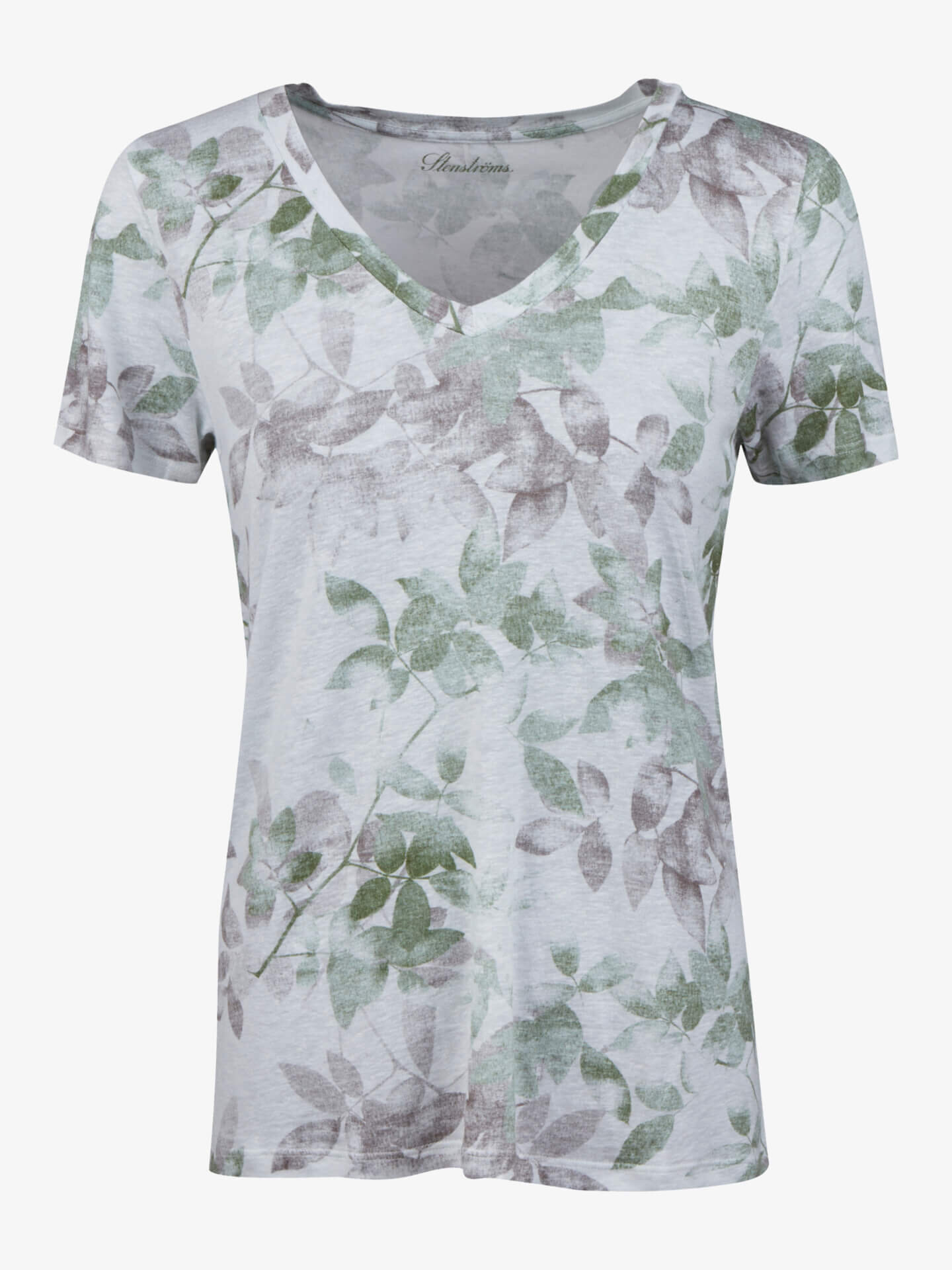Stenströms Sandra Blommig T-shirt | Dam | Toppar | Storlek: XXL | Vit | Kort Ärm