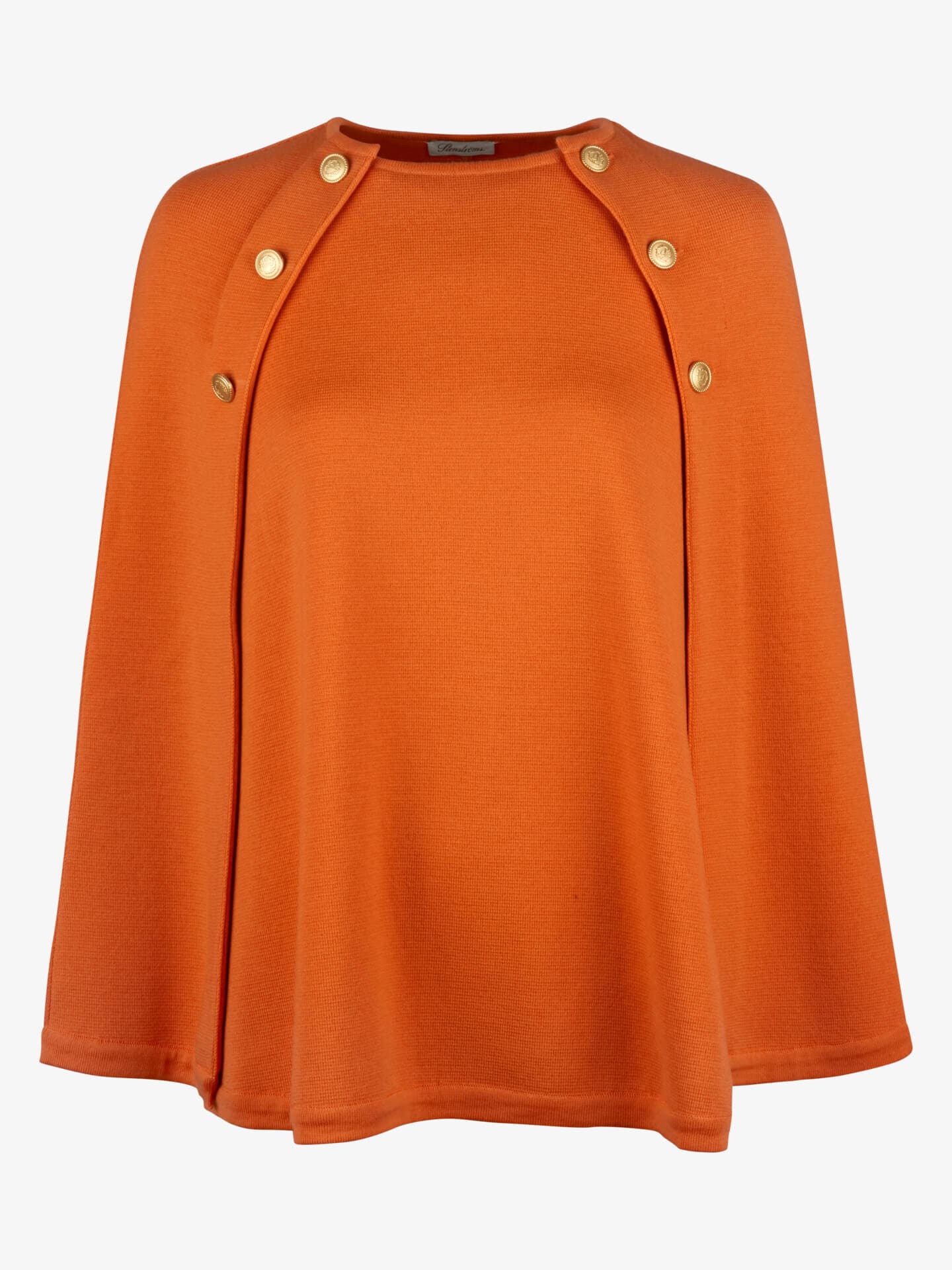 Stenströms Mary Mörk orange Merinoull Cape | Dam | Damtröjor & Stickat | Storlek: XL | Mörk orange | Enfärgad